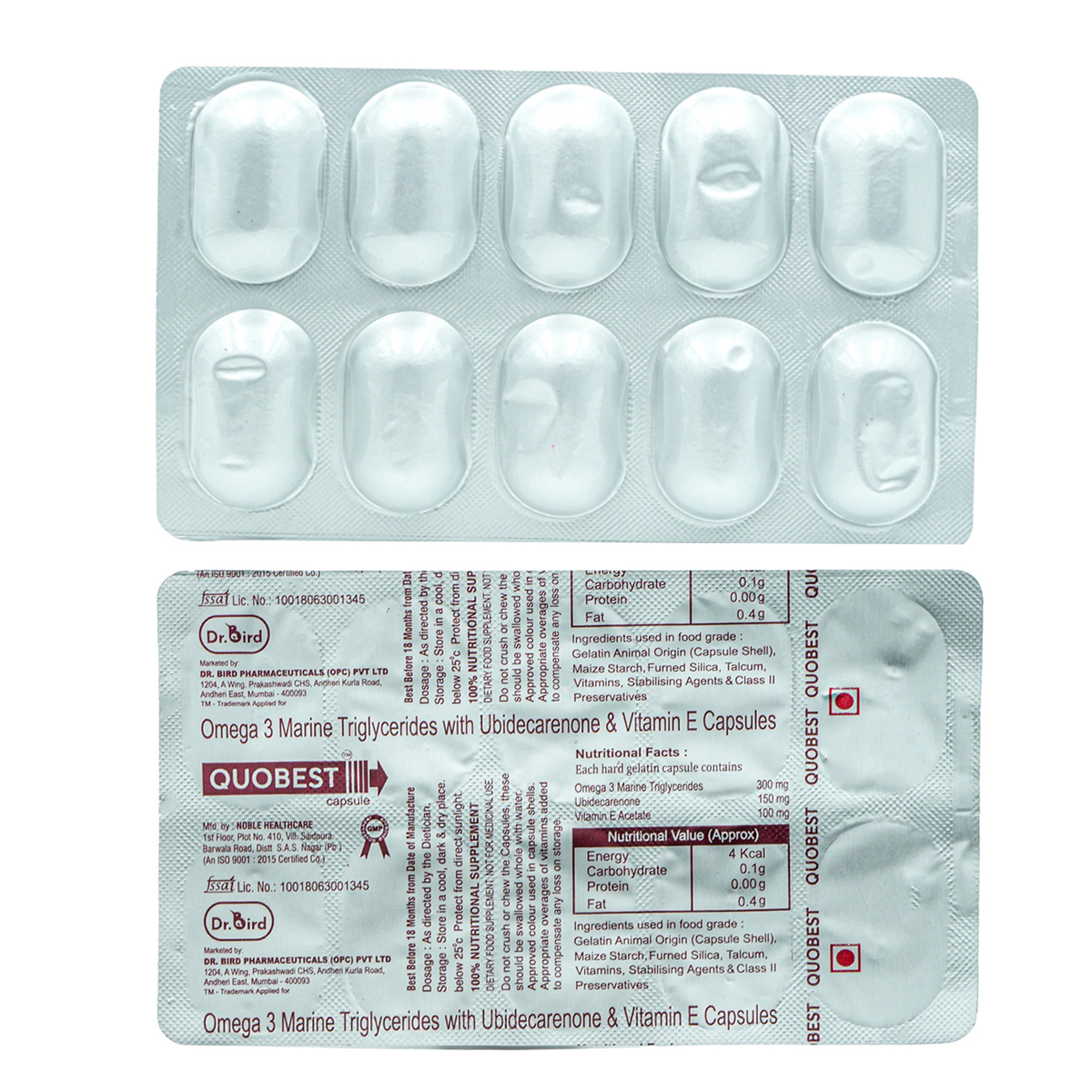Quobest Capsule 10's, Pack of 10 Quobest Capsule 10's, Pack of 10
