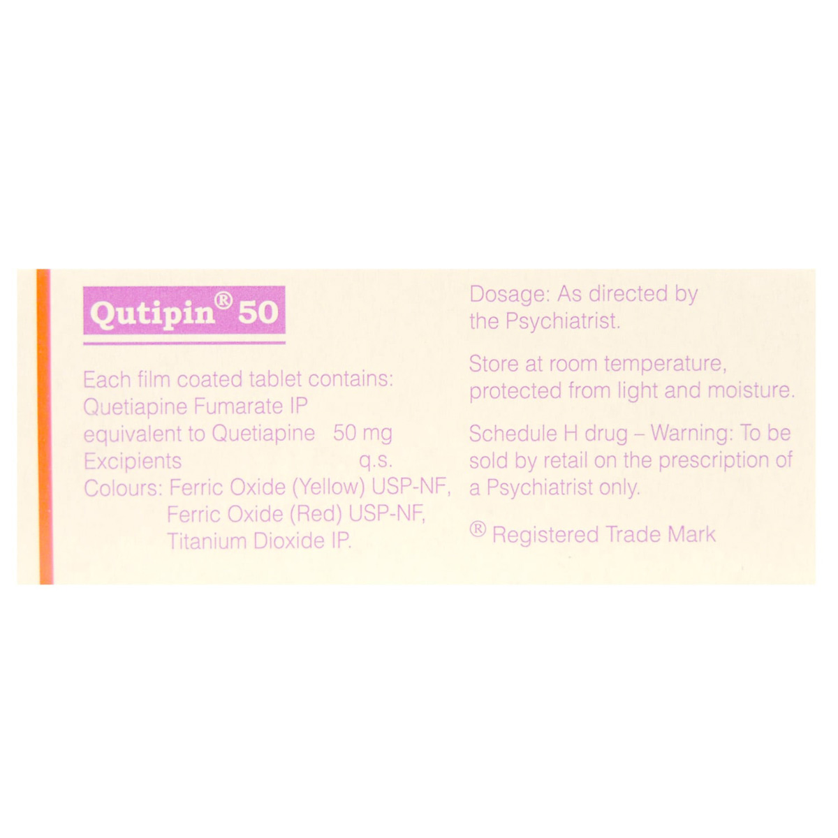 Qutipin 50 Tablet 10's, Pack of 10 TABLETS Qutipin 50 Tablet 10's, Pack of 10 TABLETS