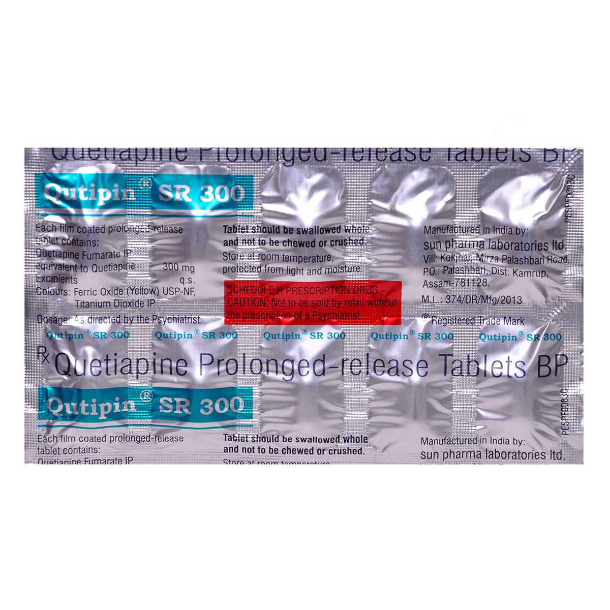 Qutipin SR 300 Tablet 10's, Pack of 10 TABLETS Qutipin SR 300 Tablet 10's, Pack of 10 TABLETS