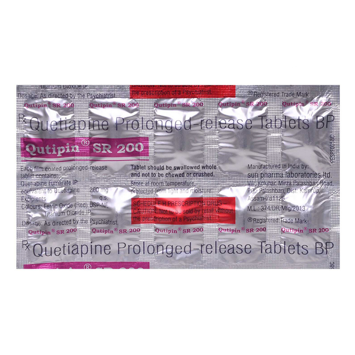 Qutipin SR 200 Tablet 10's, Pack of 10 TABLETS Qutipin SR 200 Tablet 10's, Pack of 10 TABLETS