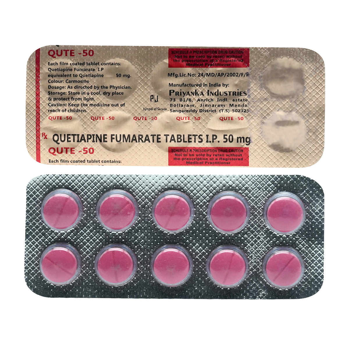 Qute 50 mg Tablet 10's, Pack of 10 TabletS Qute 50 mg Tablet 10's, Pack of 10 TabletS