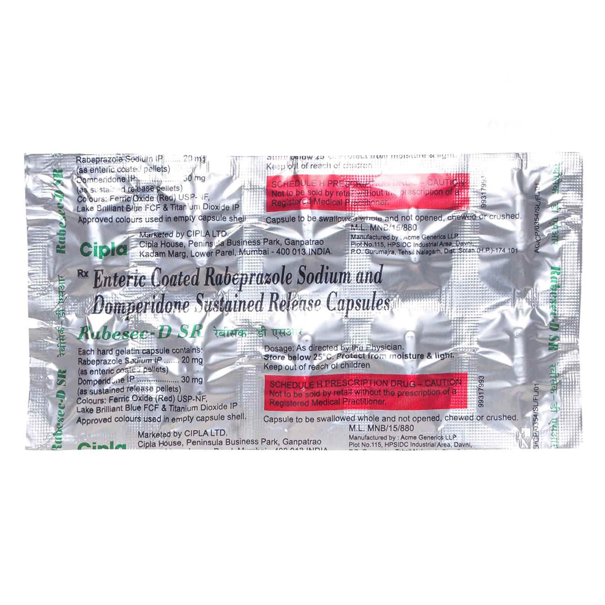 Rabesec-D SR Capsule 10's, Pack of 10 CAPSULES Rabesec-D SR Capsule 10's, Pack of 10 CAPSULES