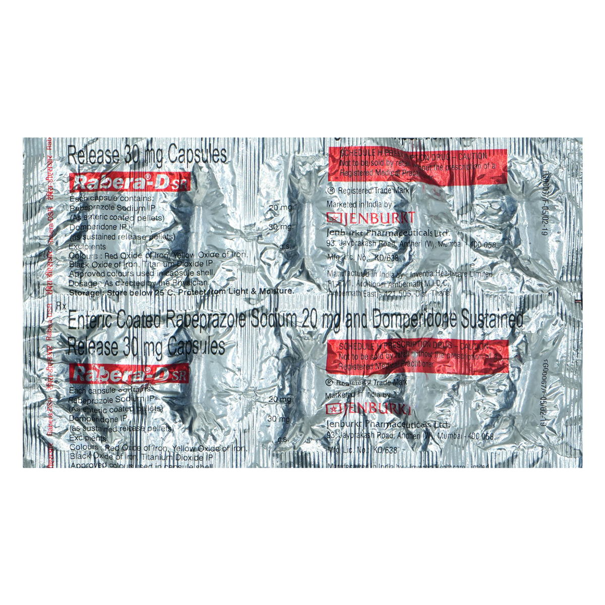 Rabera DSR Capsule 10's, Pack of 10 Rabera DSR Capsule 10's, Pack of 10