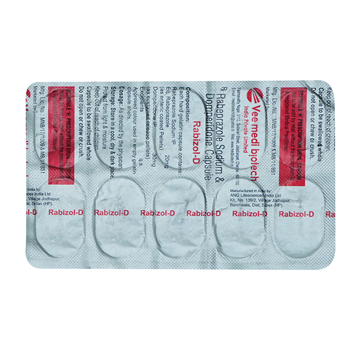 Rabizol-D Capsule 10's, Pack of 10 CAPSULES Rabizol-D Capsule 10's, Pack of 10 CAPSULES