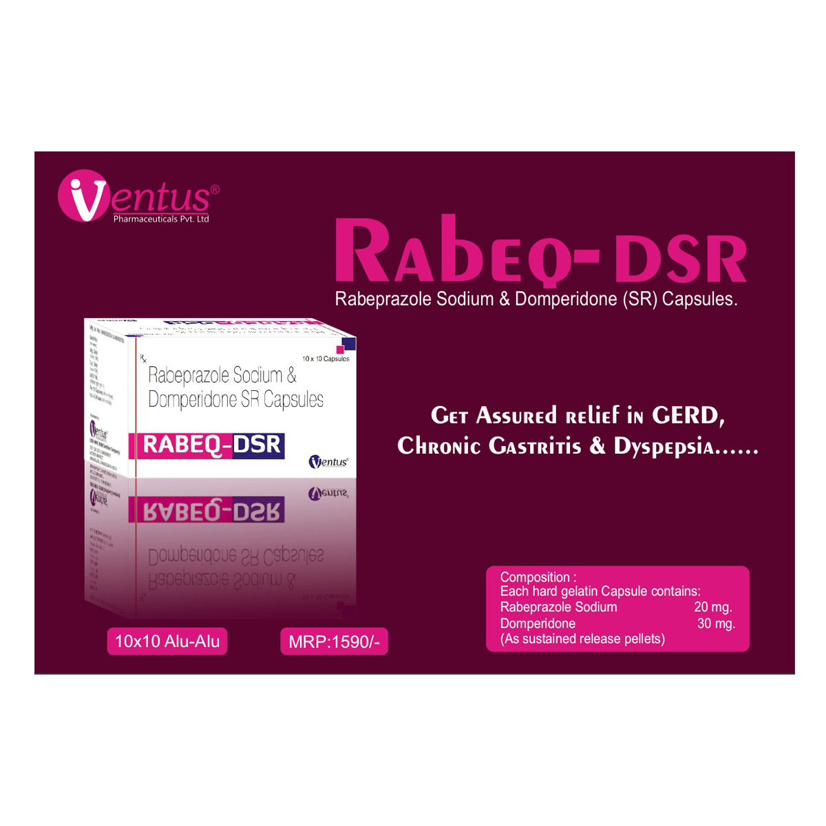 Rabeq-DSR Capsule 10's, Pack of 10 Rabeq-DSR Capsule 10's, Pack of 10
