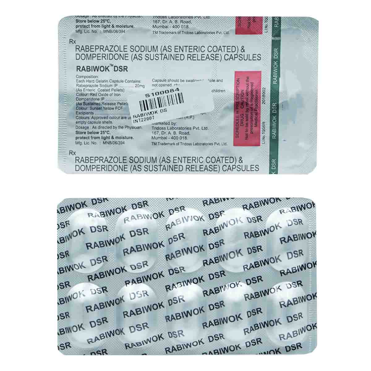 Rabiwok DSR Capsule 10's, Pack of 10 Rabiwok DSR Capsule 10's, Pack of 10