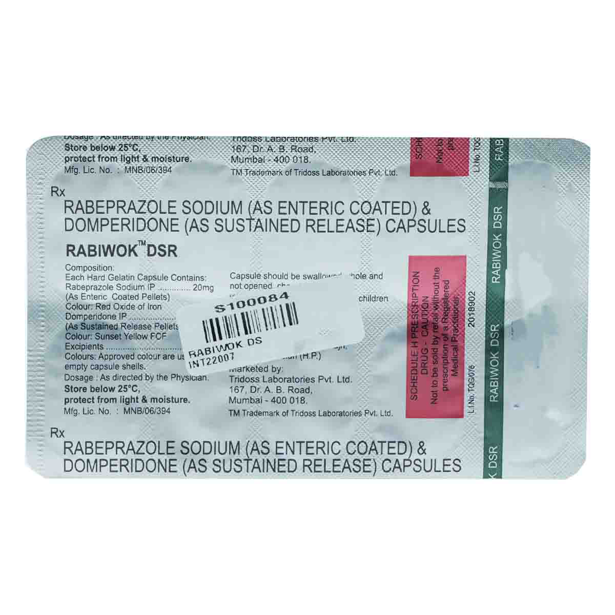Rabiwok DSR Capsule 10's, Pack of 10 Rabiwok DSR Capsule 10's, Pack of 10