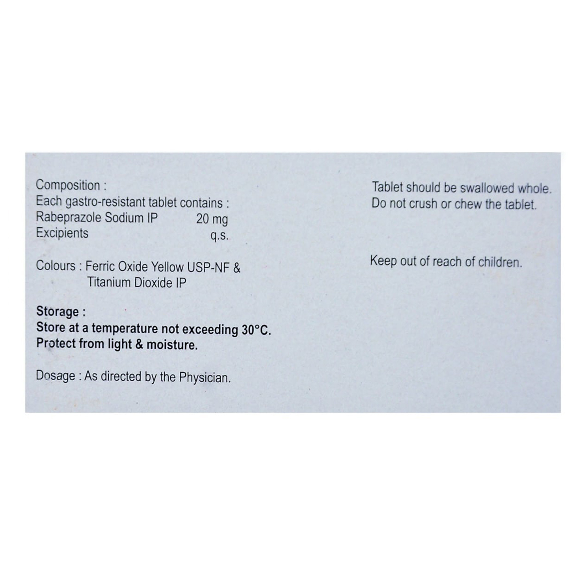 Rabekind 20 mg Tablet 15's, Pack of 15 TABLETS Rabekind 20 mg Tablet 15's, Pack of 15 TABLETS