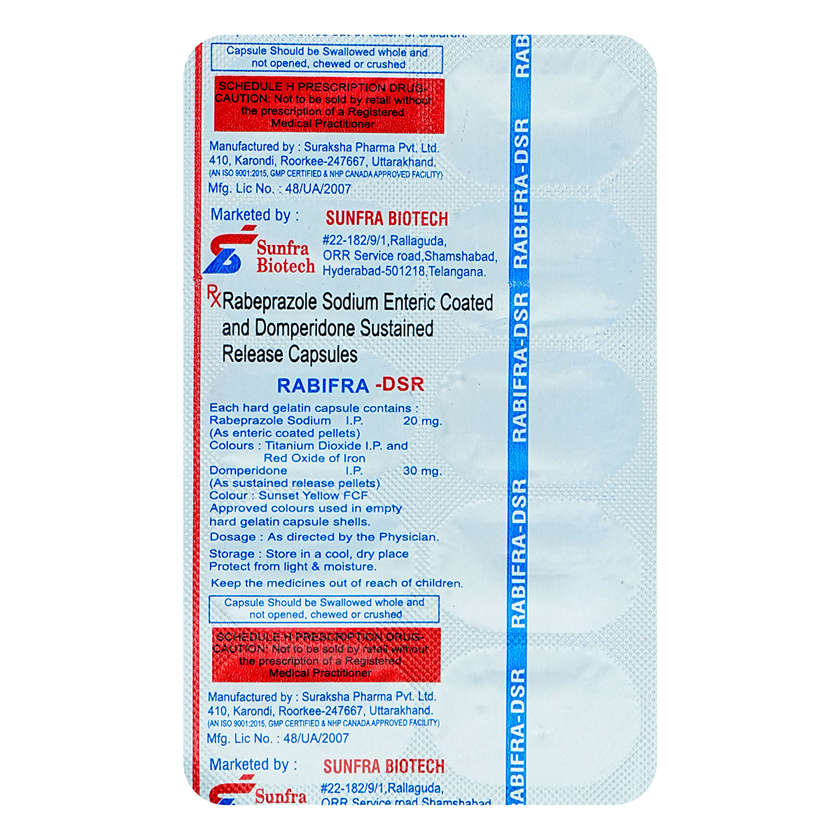 Rabifra-DSR Capsule 10's, Pack of 10 Rabifra-DSR Capsule 10's, Pack of 10
