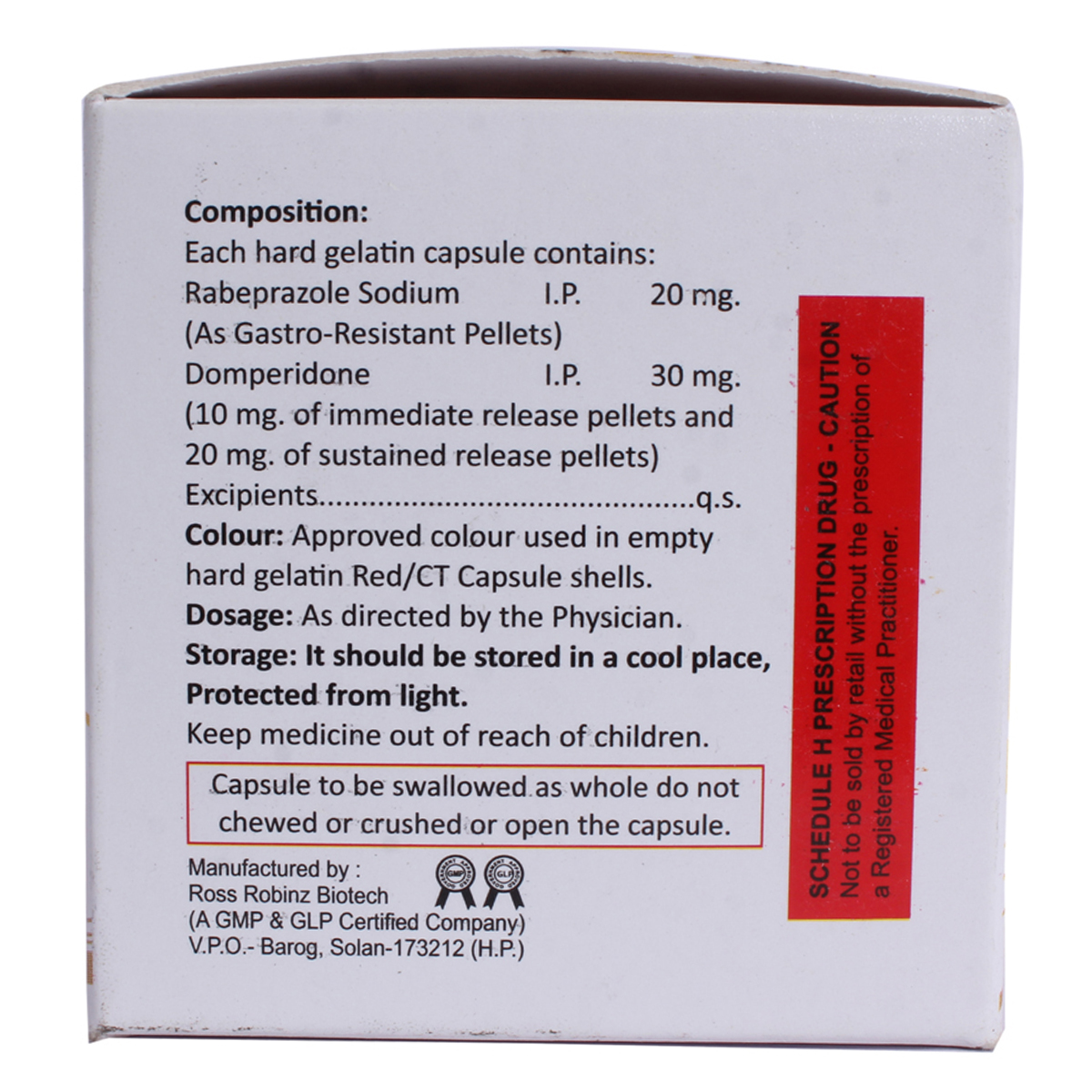 Rabeross-DSR Capsule 10's, Pack of 10 Rabeross-DSR Capsule 10's, Pack of 10