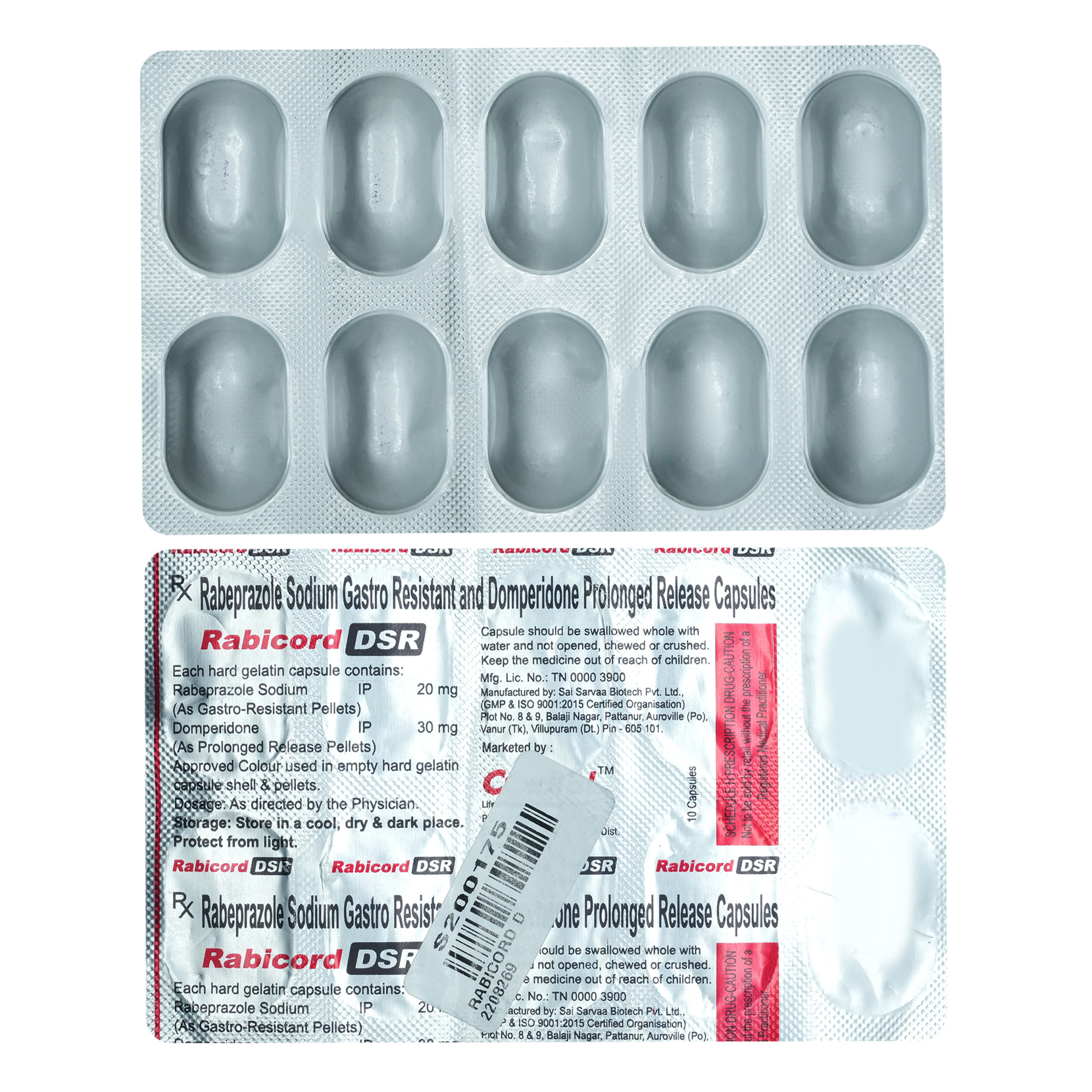 Rabicord DSR Capsule 10's, Pack of 10 Rabicord DSR Capsule 10's, Pack of 10