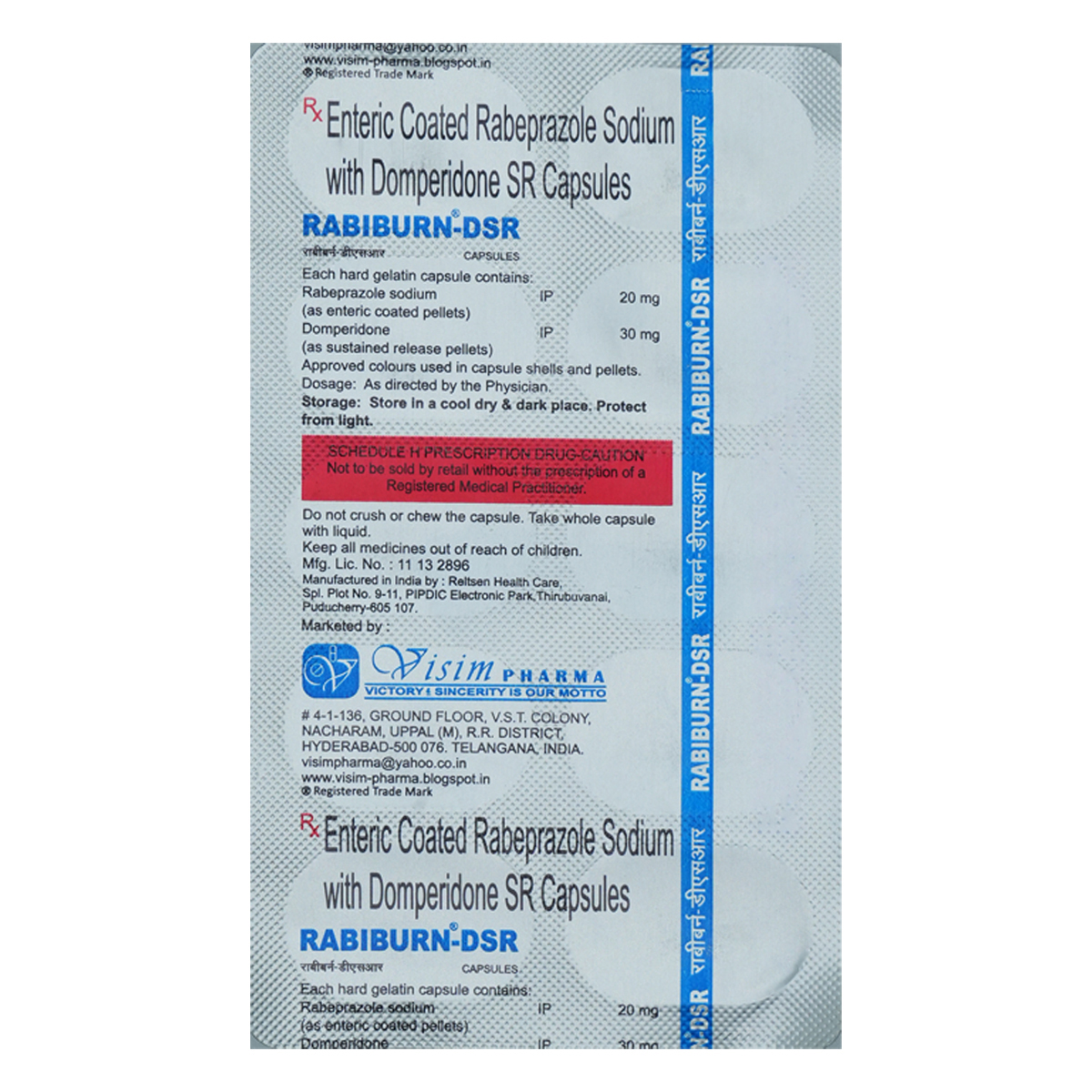 Rabiburn-DSR Capsule 10's, Pack of 10 Rabiburn-DSR Capsule 10's, Pack of 10