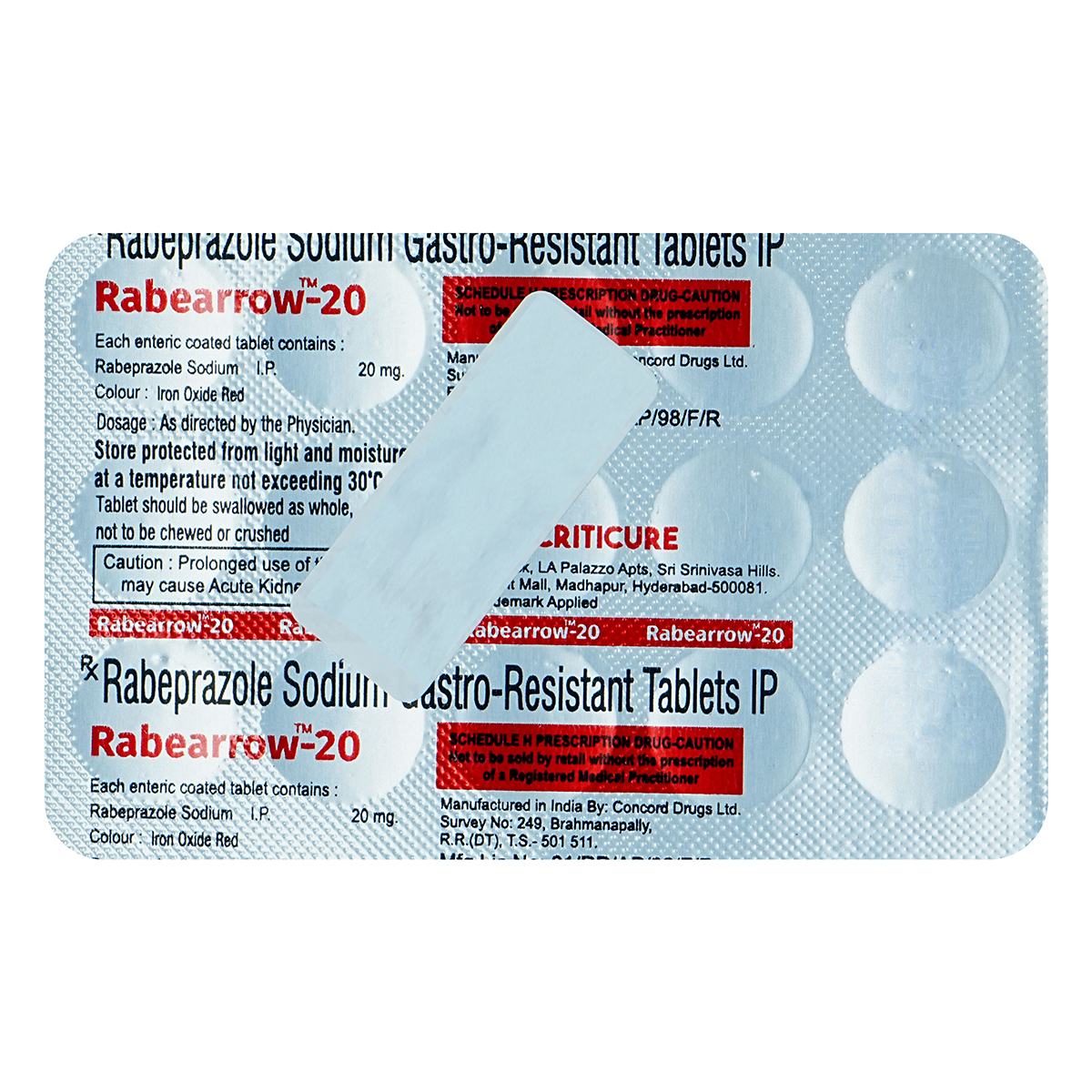 Rabearrow-20 Tablet 15's, Pack of 15 TABLETS Rabearrow-20 Tablet 15's, Pack of 15 TABLETS