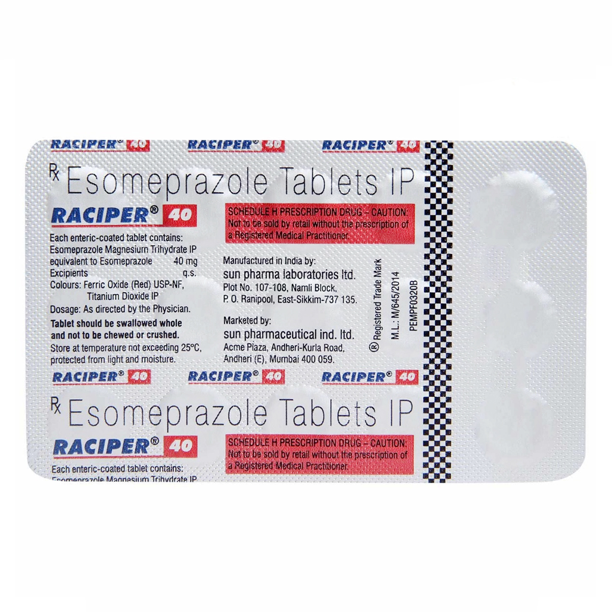 Raciper 40 Tablet 15's, Pack of 15 TABLETS Raciper 40 Tablet 15's, Pack of 15 TABLETS