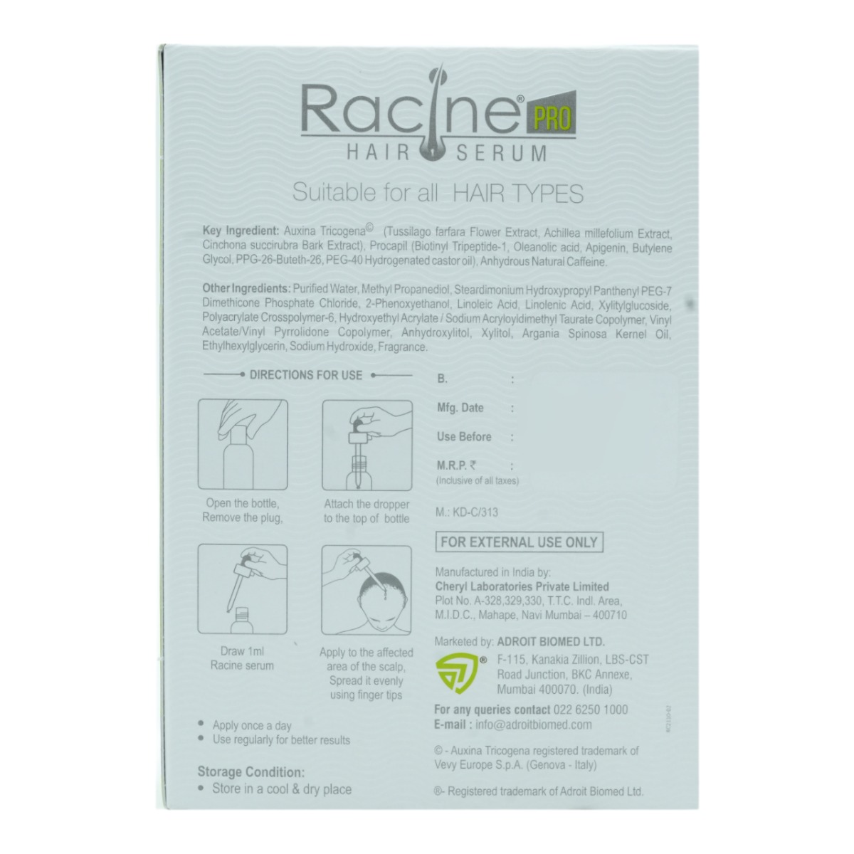 Racine Pro Hair Serum 30 ml, Pack of 1 Racine Pro Hair Serum 30 ml, Pack of 1