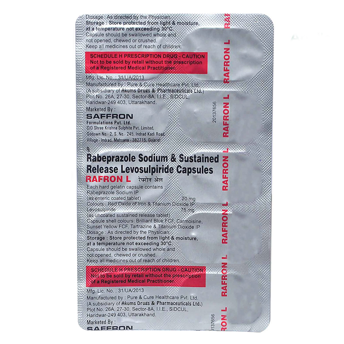 Rafron L Capsule 10's, Pack of 10 Rafron L Capsule 10's, Pack of 10