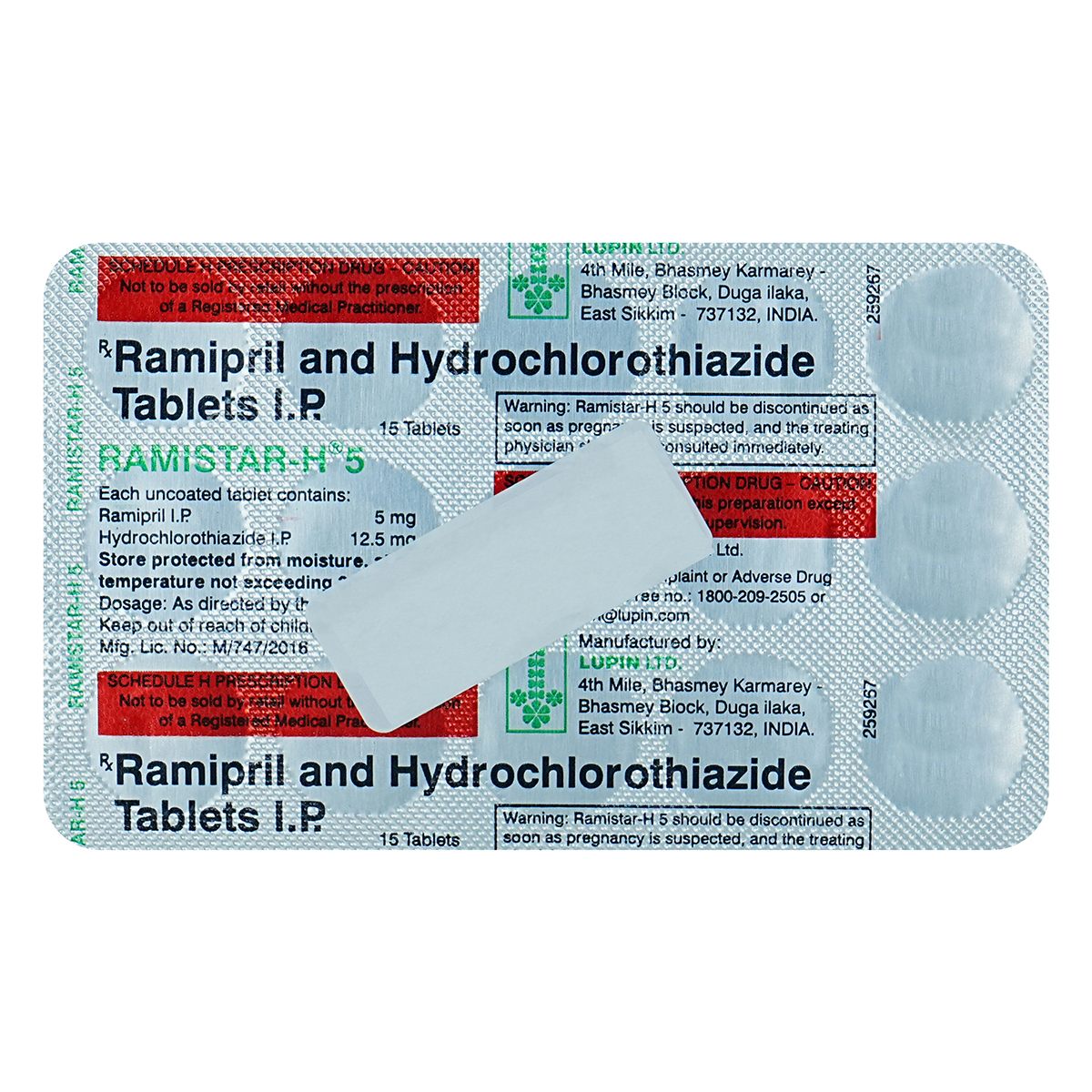 Ramistar H 5 Tablet 15's