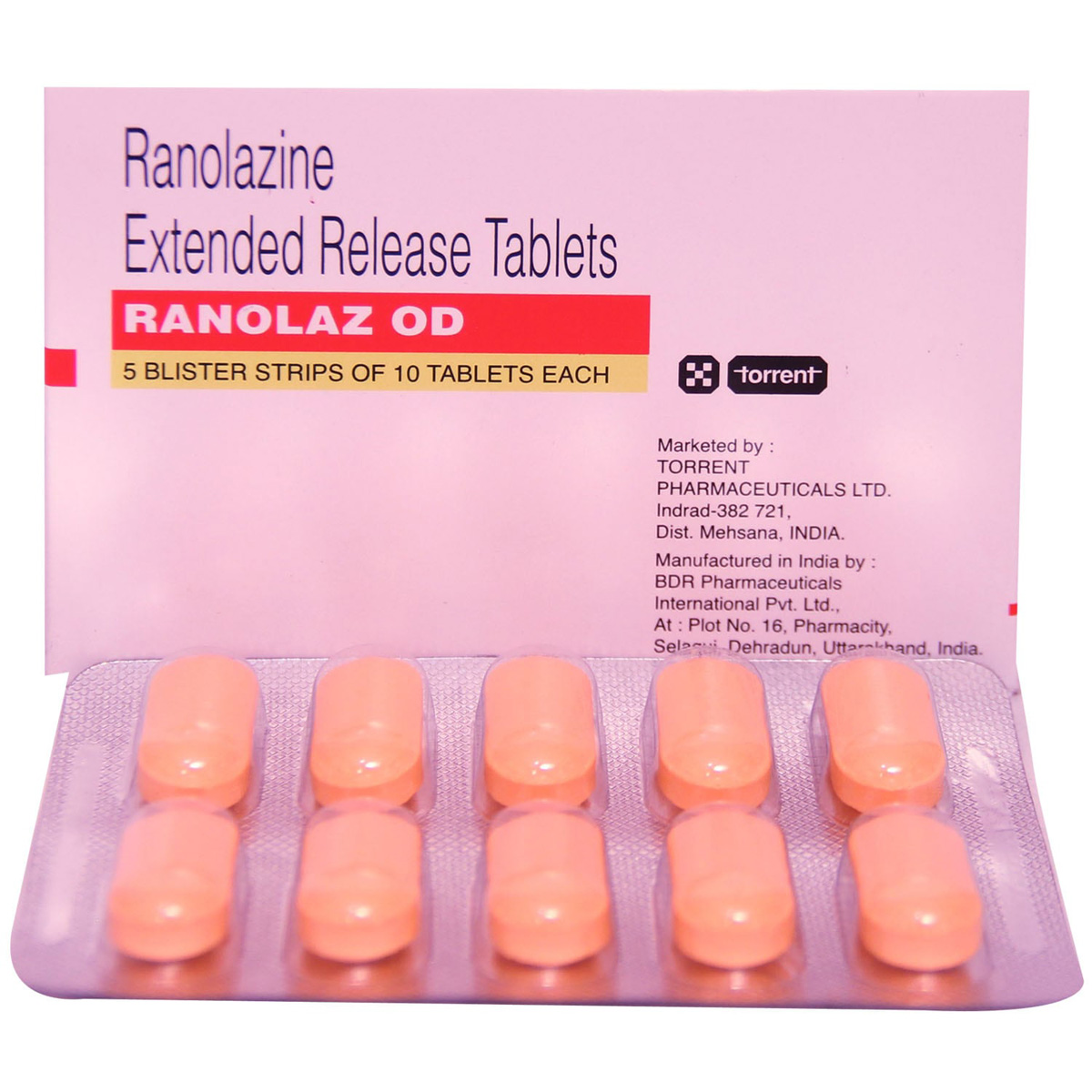 Ranolaz OD Tablet 10's, Pack of 10 TABLETS Ranolaz OD Tablet 10's, Pack of 10 TABLETS