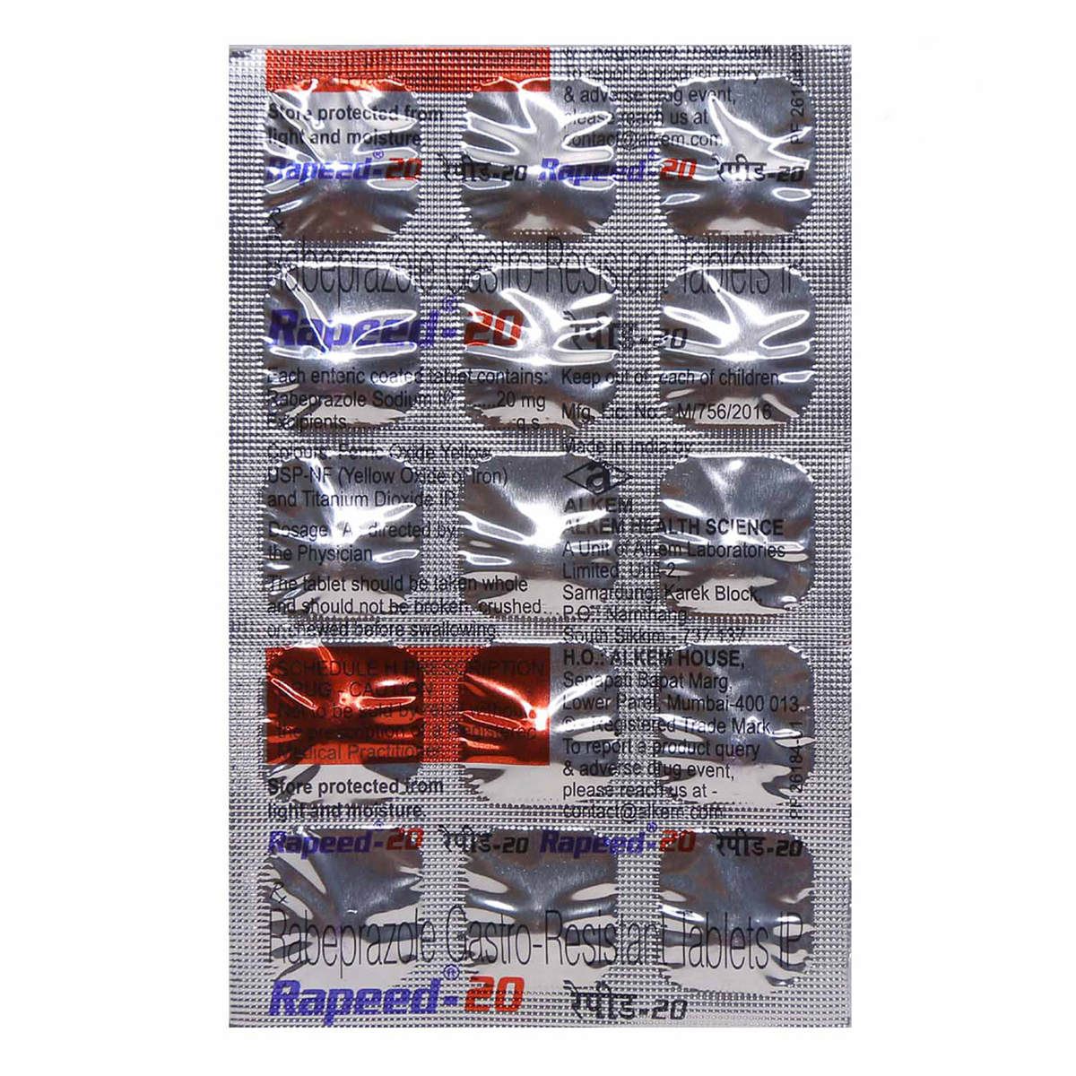 Rapeed-20 Tablet 15's, Pack of 15 TABLETS Rapeed-20 Tablet 15's, Pack of 15 TABLETS