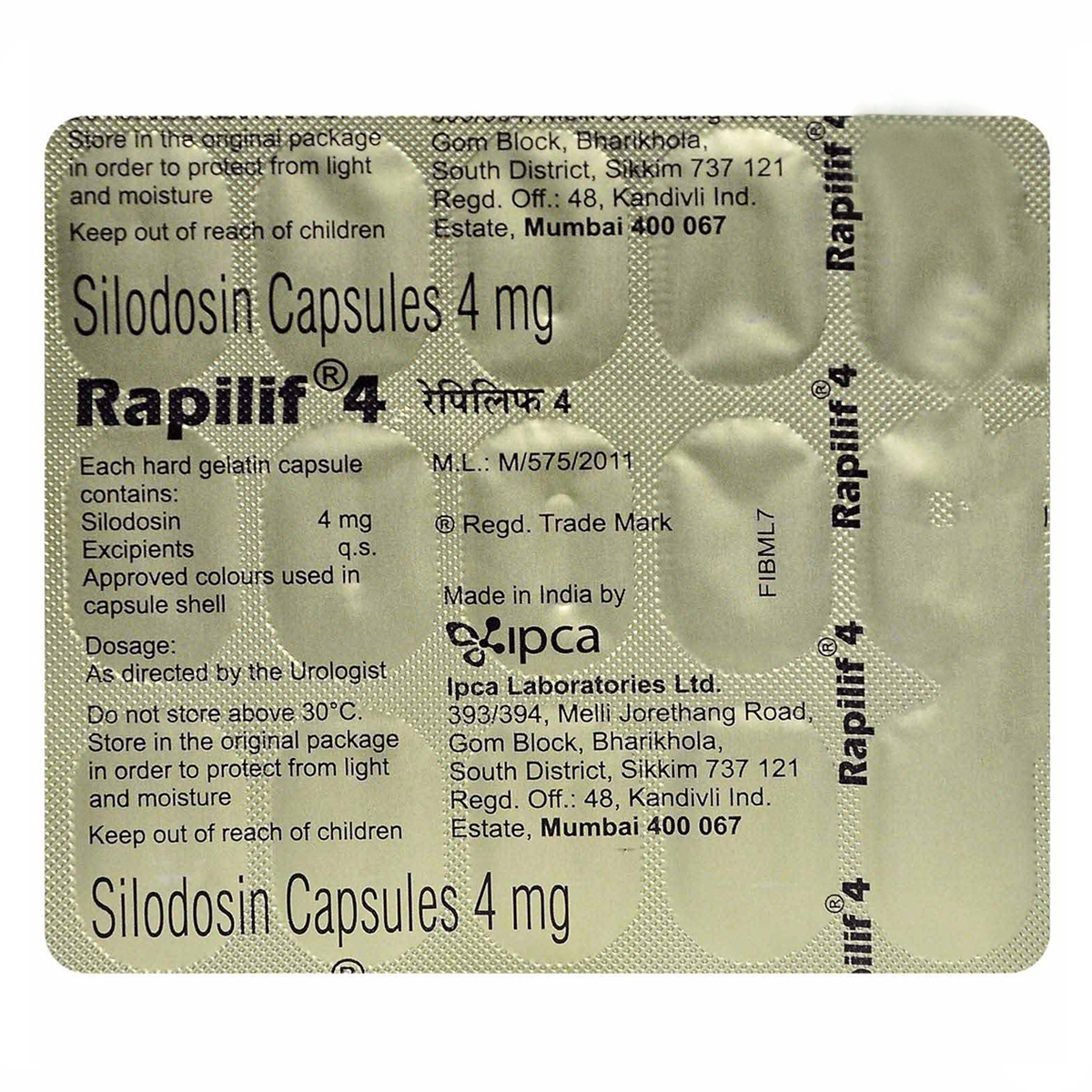 Rapilif 4 mg Capsule 15's, Pack of 15 CAPSULES Rapilif 4 mg Capsule 15's, Pack of 15 CAPSULES