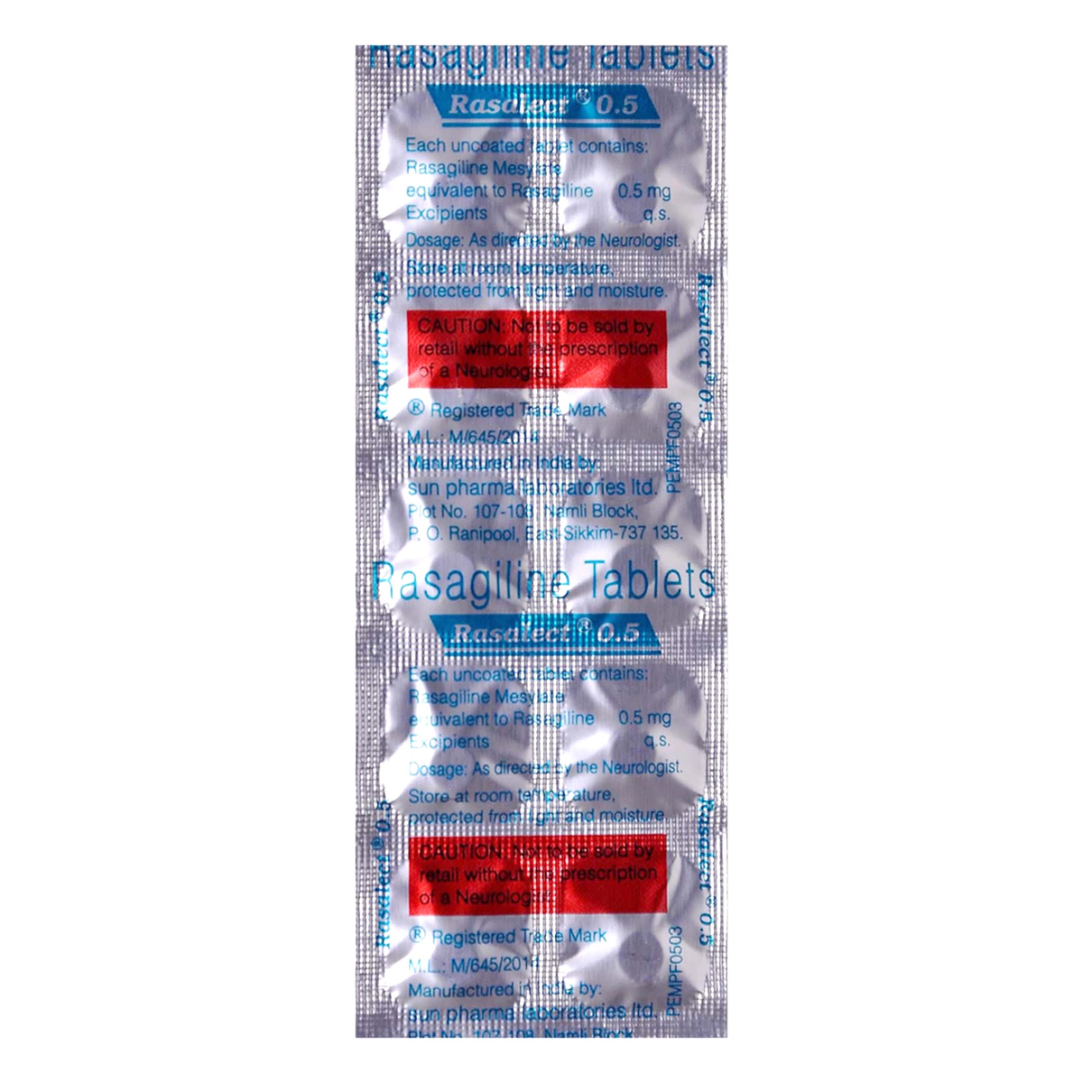Rasalect 0.5 Tablet 10's, Pack of 10 TABLETS Rasalect 0.5 Tablet 10's, Pack of 10 TABLETS