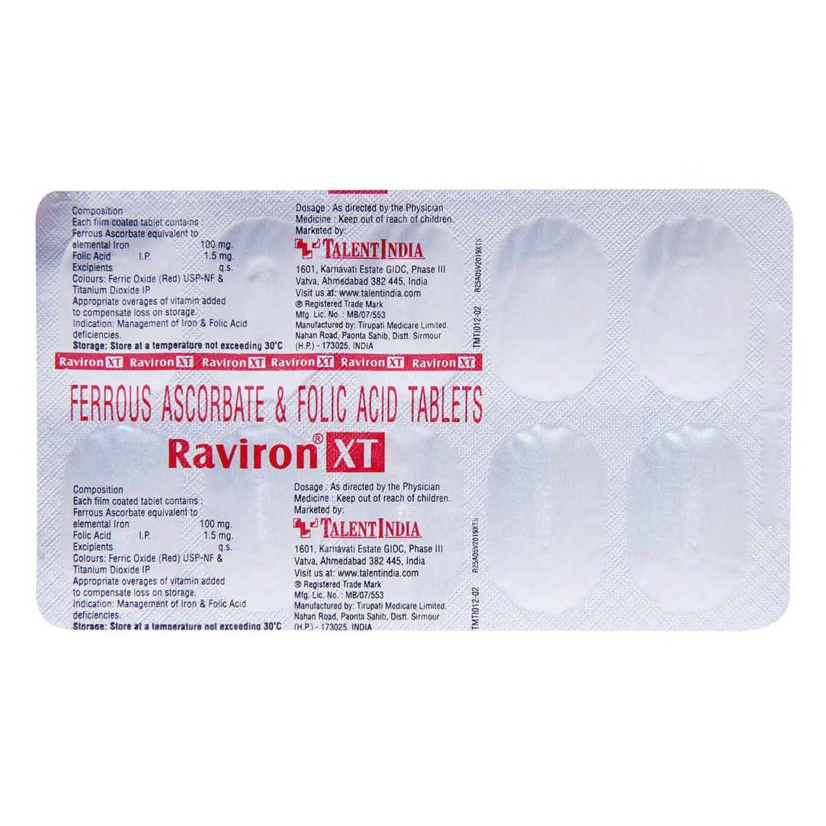 Raviron XT Tablet 10's, Pack of 10 TABLETS Raviron XT Tablet 10's, Pack of 10 TABLETS