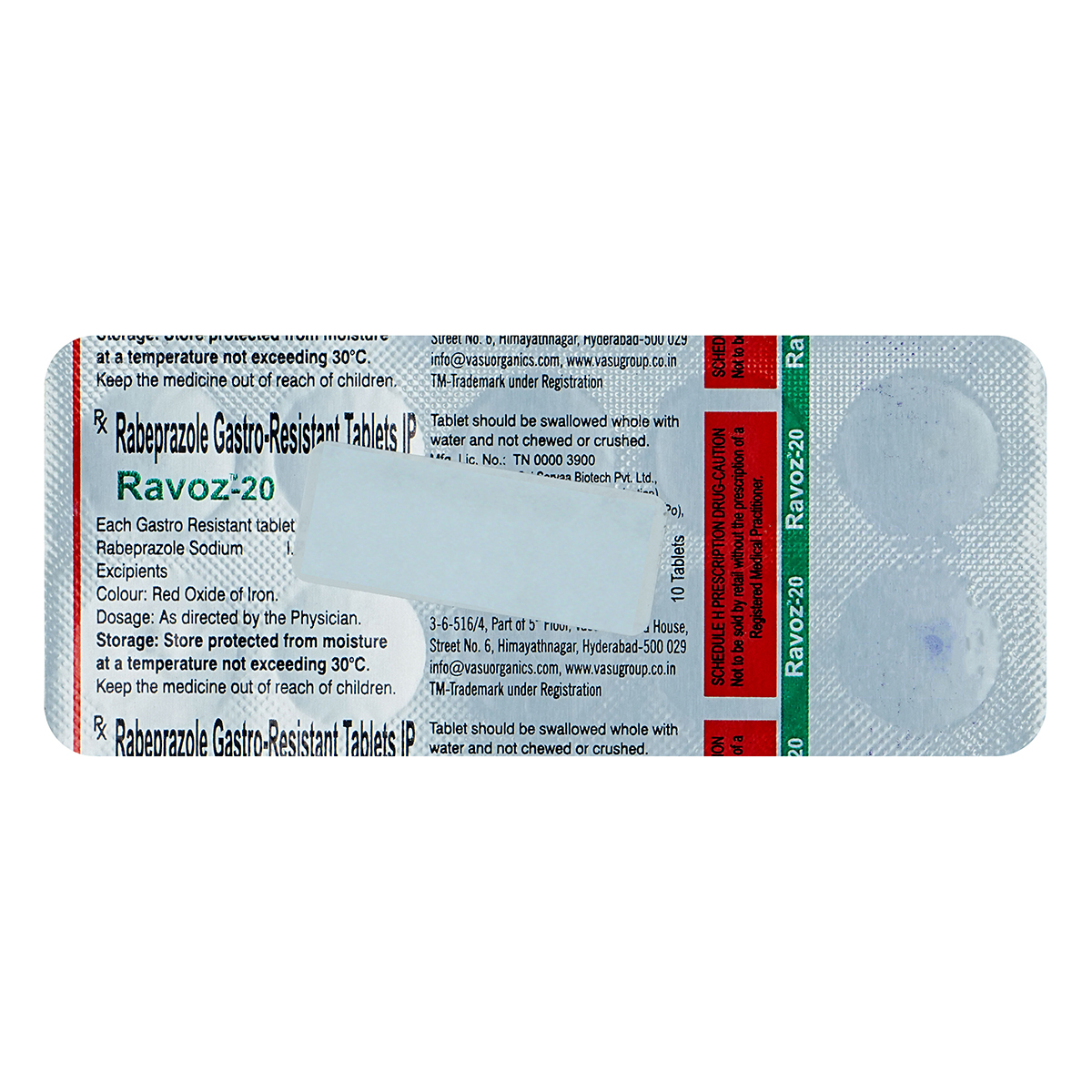 Ravoz 20 Tablet 10's, Pack of 10 TabletS Ravoz 20 Tablet 10's, Pack of 10 TabletS