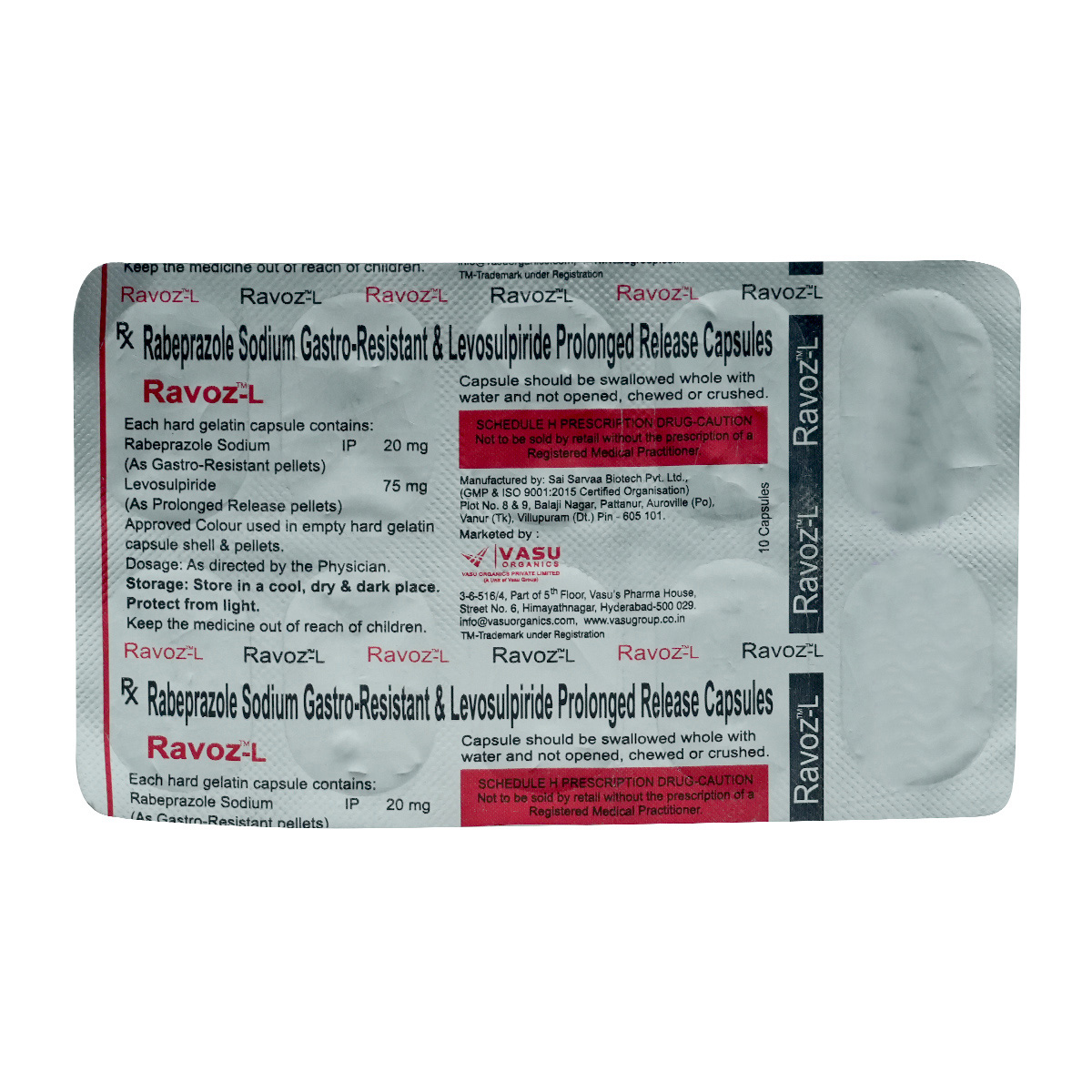 Ravoz-L Capsule 10's, Pack of 10 Ravoz-L Capsule 10's, Pack of 10