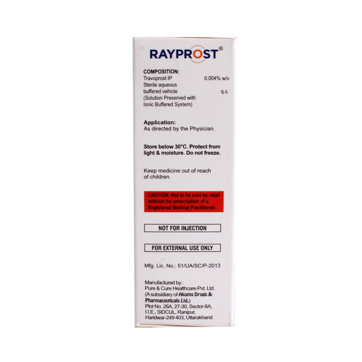 Rayprost Eye Drops 3 ml, Pack of 1 EYE DROPS Rayprost Eye Drops 3 ml, Pack of 1 EYE DROPS