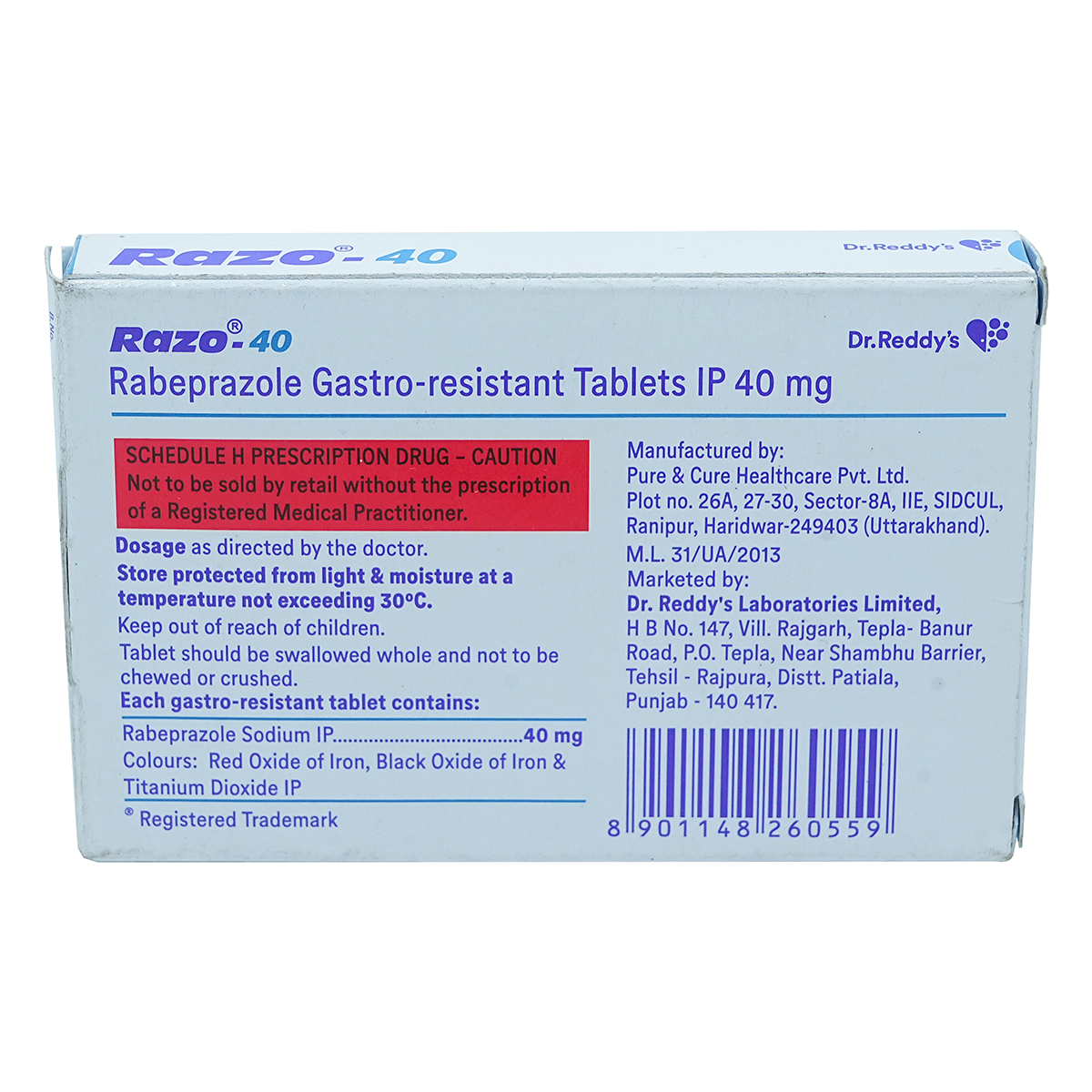 Razo-40 Tablet 15's, Pack of 15 TabletS Razo-40 Tablet 15's, Pack of 15 TabletS