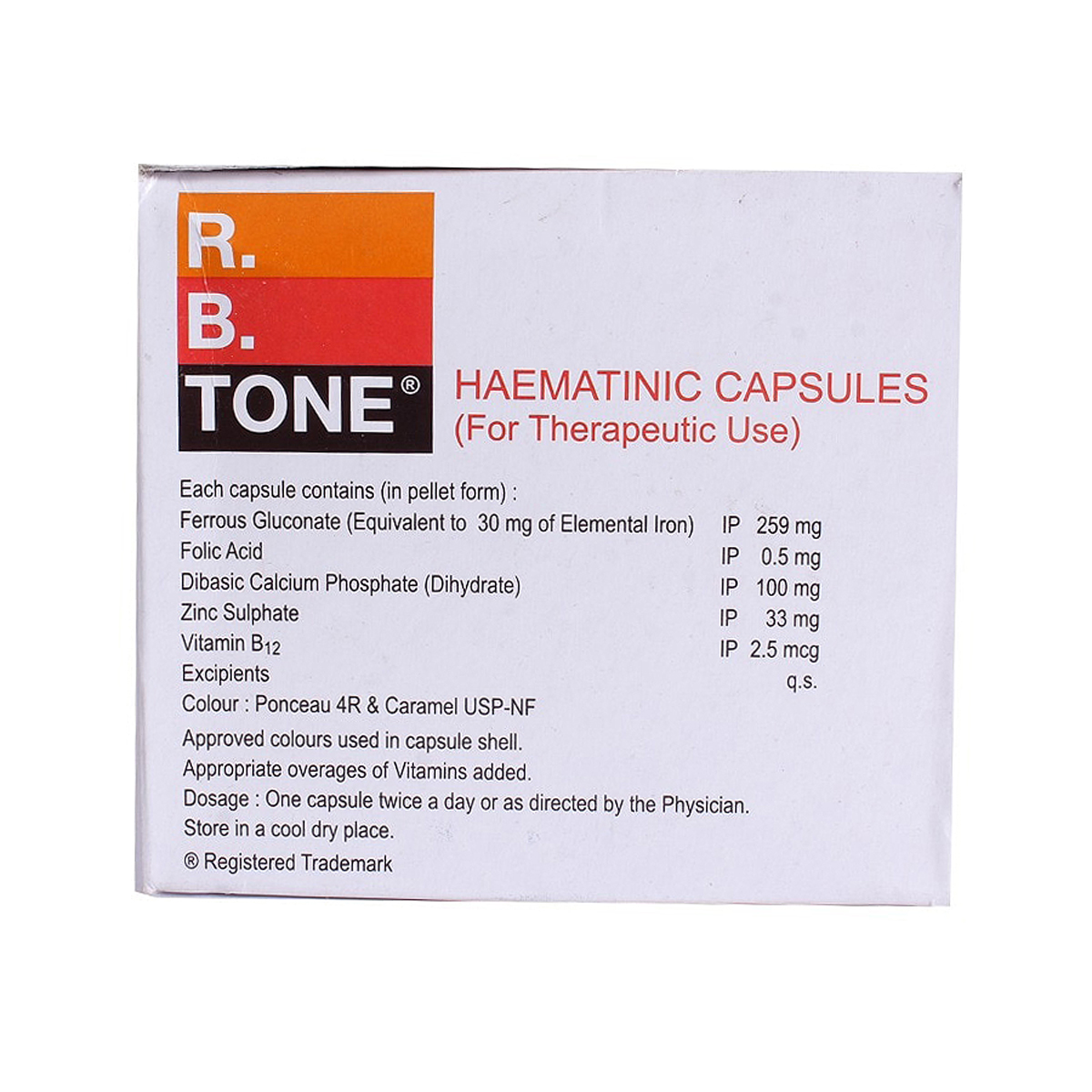RB Tone Capsule 15's, Pack of 15 CAPSULES RB Tone Capsule 15's, Pack of 15 CAPSULES