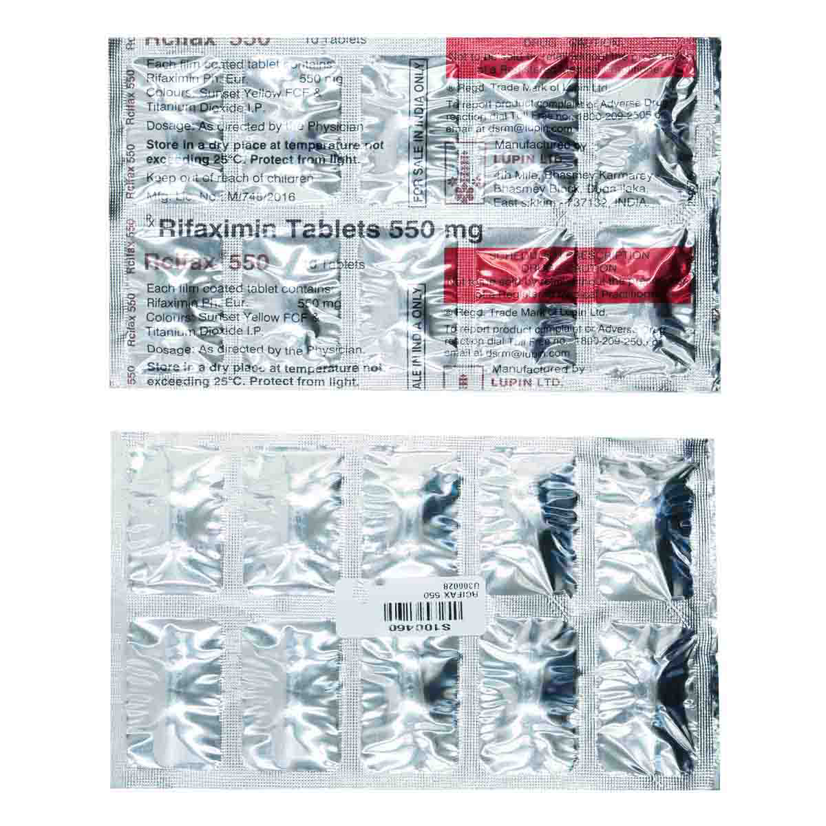 Rcifax 550 Tablet 10's, Pack of 10 TABLETS Rcifax 550 Tablet 10's, Pack of 10 TABLETS