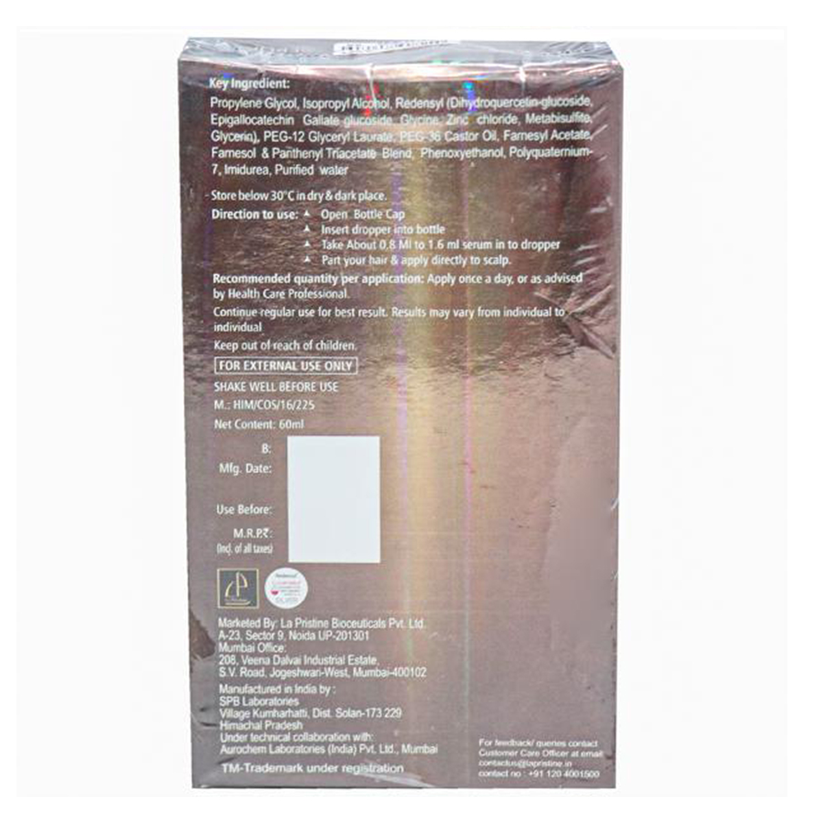 Redenser Serum 60 ml, Pack of 1 Redenser Serum 60 ml, Pack of 1