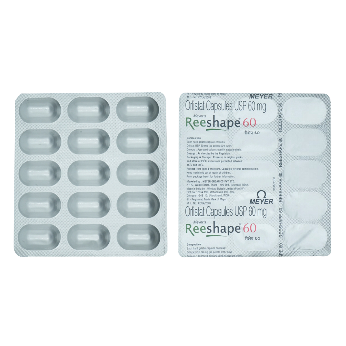 Reeshape 60 mg Capsule 15's, Pack of 15 CAPSULES Reeshape 60 mg Capsule 15's, Pack of 15 CAPSULES