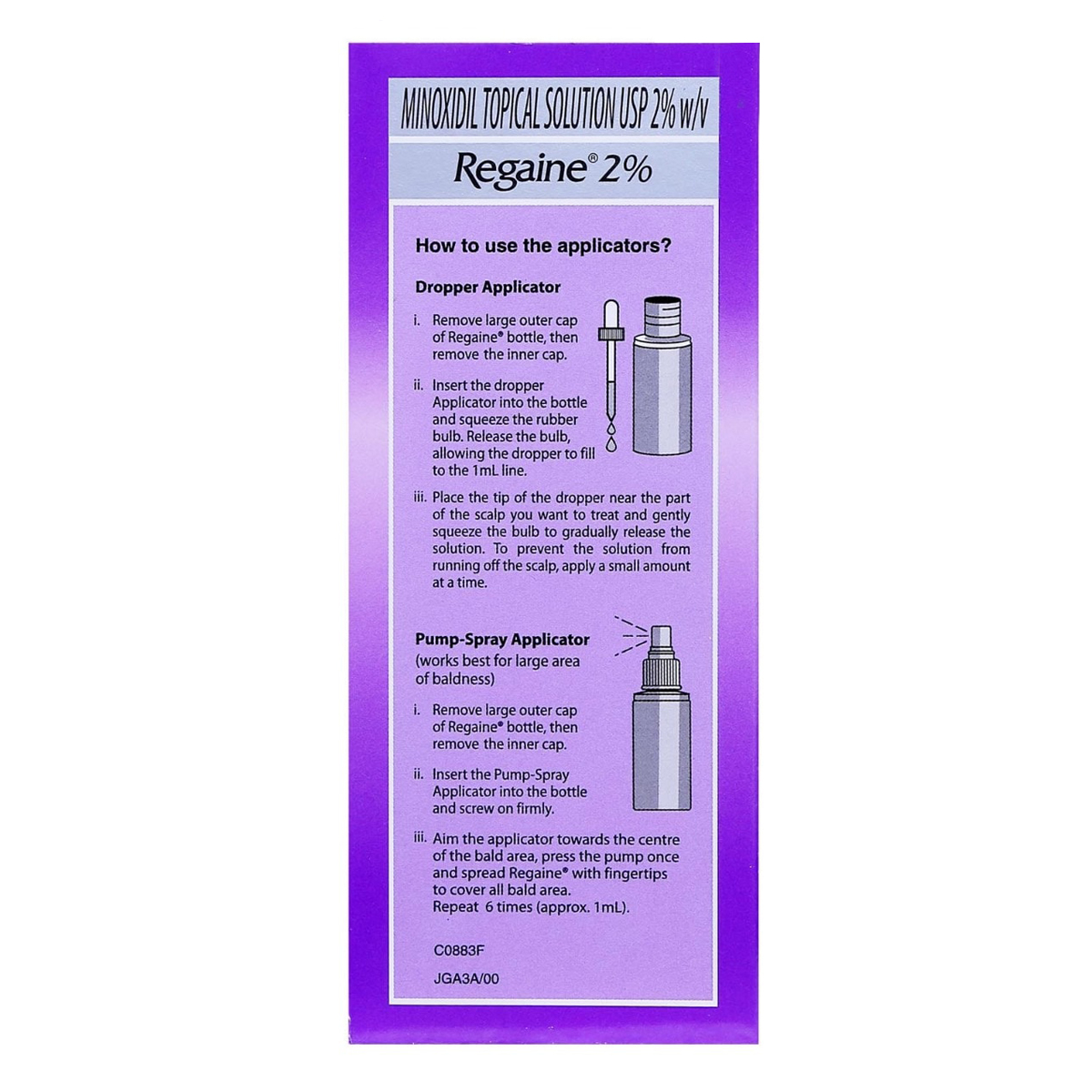 Regaine 2% Solution 60 ml, Pack of 1 SOLUTION Regaine 2% Solution 60 ml, Pack of 1 SOLUTION
