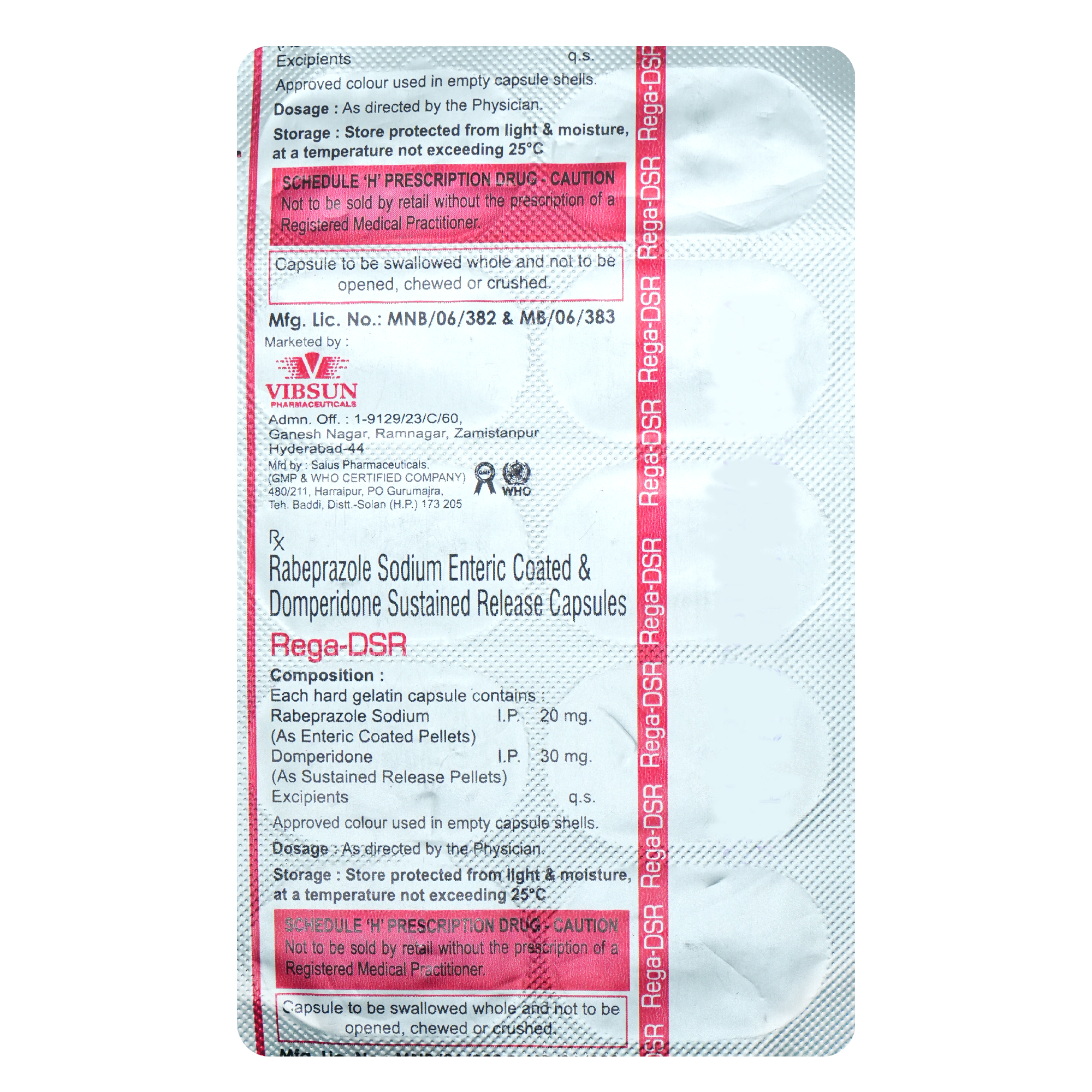 Rega-DSR Capsule 10's, Pack of 10 Rega-DSR Capsule 10's, Pack of 10