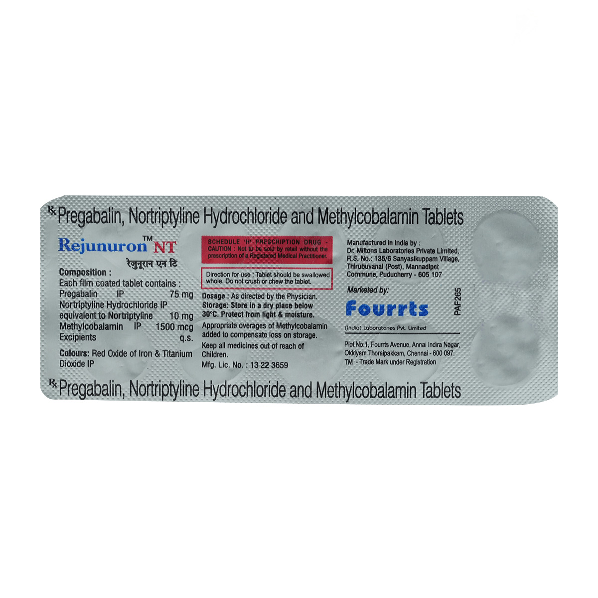 Rejunuron NT Tablet 10's, Pack of 10 TABLETS Rejunuron NT Tablet 10's, Pack of 10 TABLETS