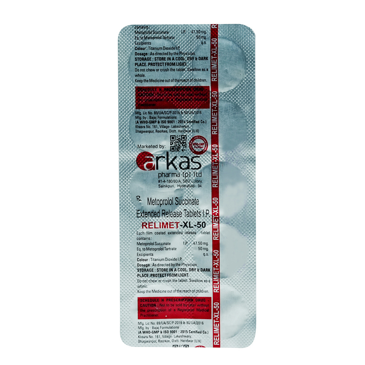 Relimet XL 50 Tablet 10's, Pack of 10 TABLETS Relimet XL 50 Tablet 10's, Pack of 10 TABLETS