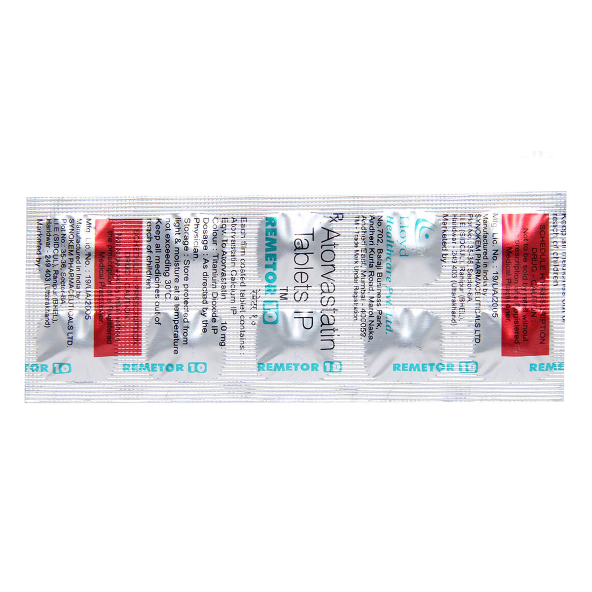 Remetor 10 Tablet 10's, Pack of 10 TABLETS Remetor 10 Tablet 10's, Pack of 10 TABLETS