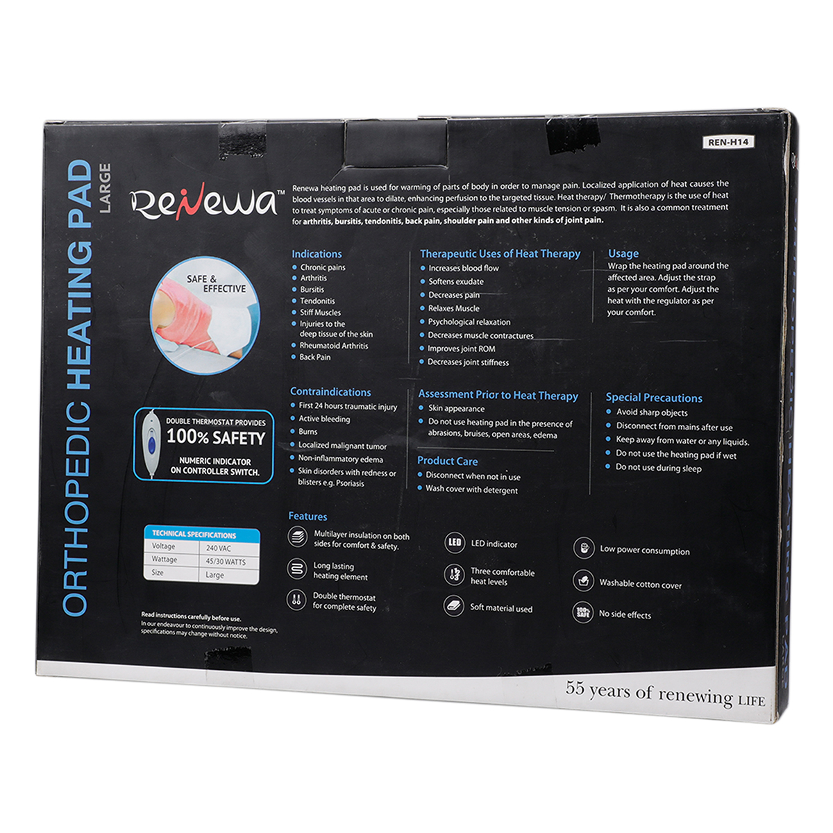 Renewa Heating Pad Large, 1 Count, Pack of 1 Renewa Heating Pad Large, 1 Count, Pack of 1