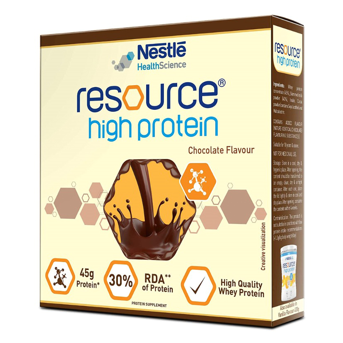 Nestle Resource High Protein Chocolate Flavour Powder, 400 gm (2 x 200 gm), Pack of 1 Nestle Resource High Protein Chocolate Flavour Powder, 400 gm (2 x 200 gm), Pack of 1