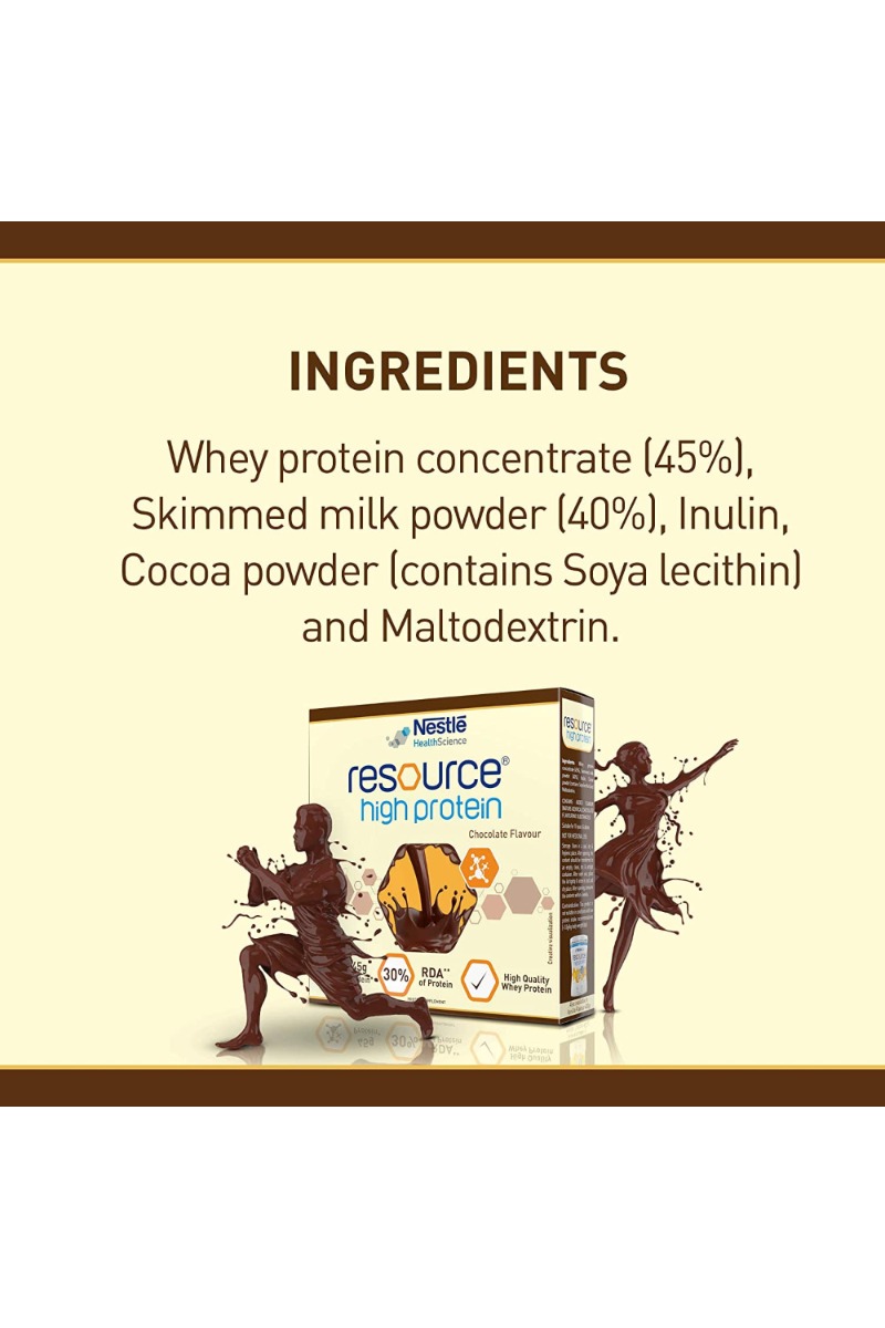 Nestle Resource High Protein Chocolate Flavour Powder, 400 gm (2 x 200 gm), Pack of 1 Nestle Resource High Protein Chocolate Flavour Powder, 400 gm (2 x 200 gm), Pack of 1