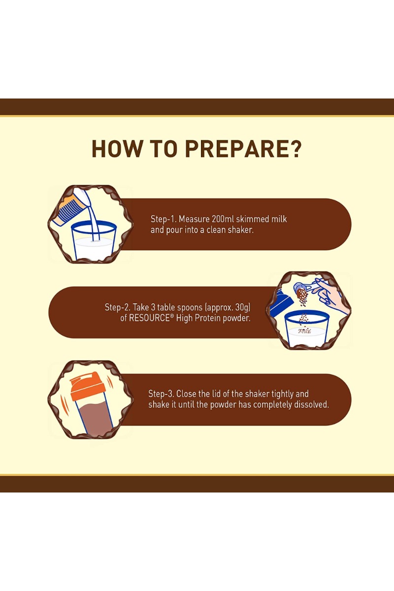 Nestle Resource High Protein Chocolate Flavour Powder, 400 gm (2 x 200 gm), Pack of 1 Nestle Resource High Protein Chocolate Flavour Powder, 400 gm (2 x 200 gm), Pack of 1