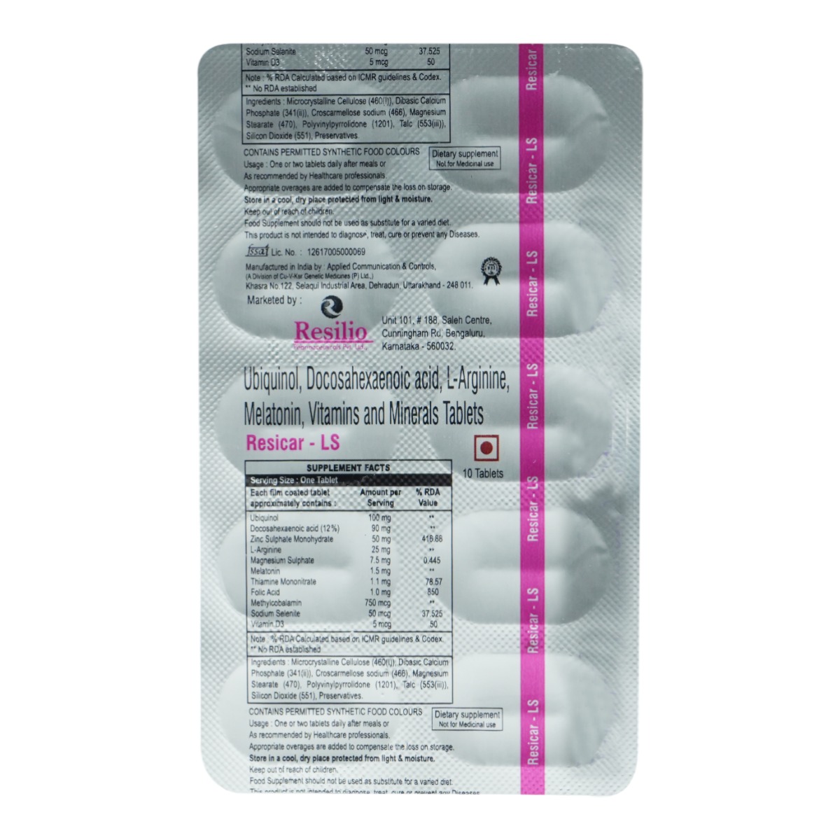 Resicar-LS Tablet 10's, Pack of 10 Resicar-LS Tablet 10's, Pack of 10