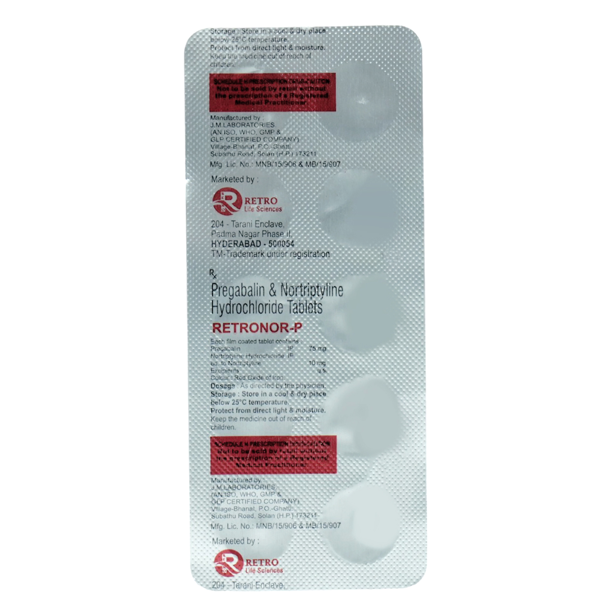 Retronor-P Tablet 10's, Pack of 10 Retronor-P Tablet 10's, Pack of 10