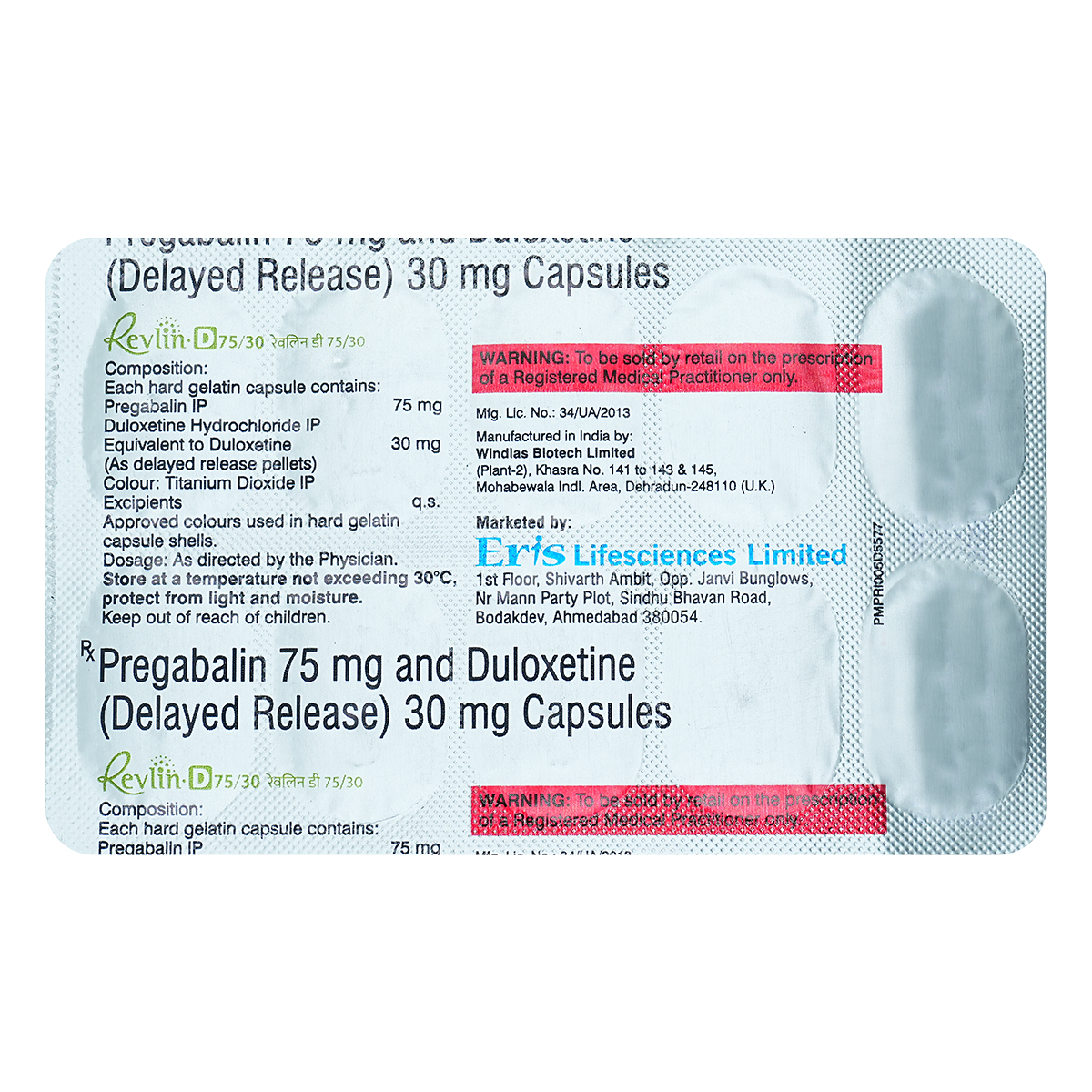 Revlin-D 75/30 Capsule 10's, Pack of 10 Revlin-D 75/30 Capsule 10's, Pack of 10