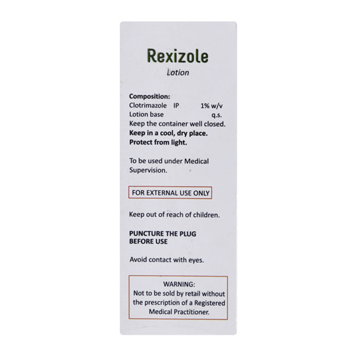 Rexizole 1% Lotion 30 ml, Pack of 1 Lotion Rexizole 1% Lotion 30 ml, Pack of 1 Lotion