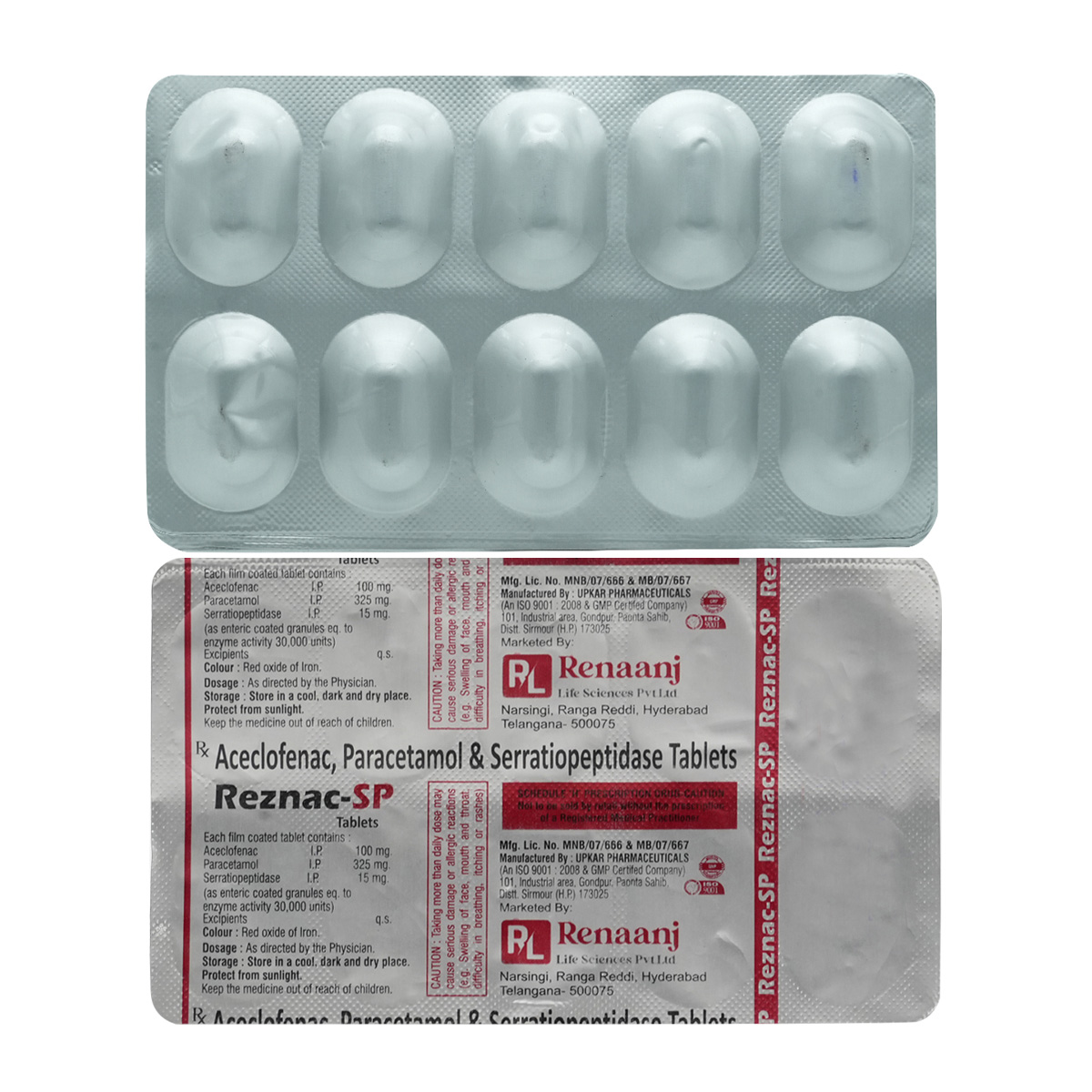 Reznac-SP Tablet 10's, Pack of 10 TabletS Reznac-SP Tablet 10's, Pack of 10 TabletS
