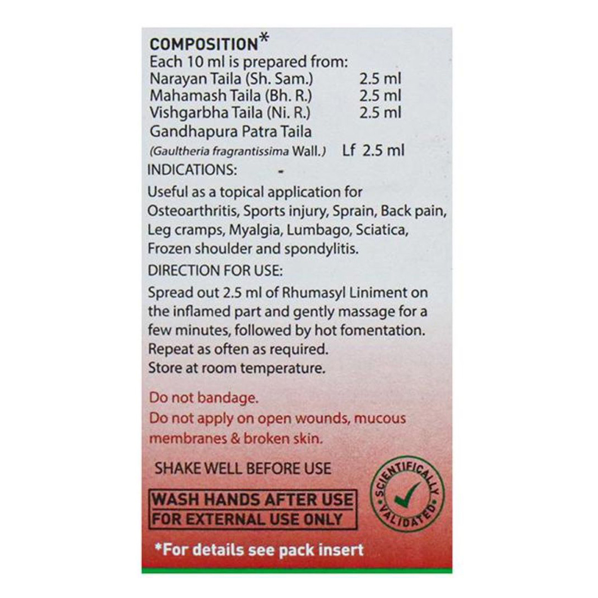 Rhumasyl Liniment 50Ml (Zandu), Pack of 1 Rhumasyl Liniment 50Ml (Zandu), Pack of 1