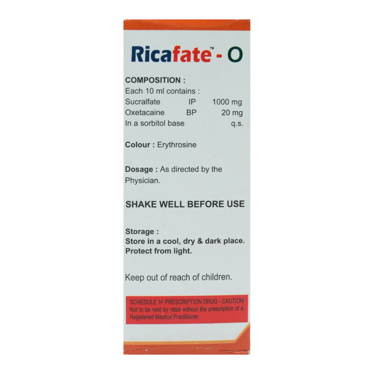 Ricafate-O S/F Suspension 200Ml, Pack of 1 Ricafate-O S/F Suspension 200Ml, Pack of 1